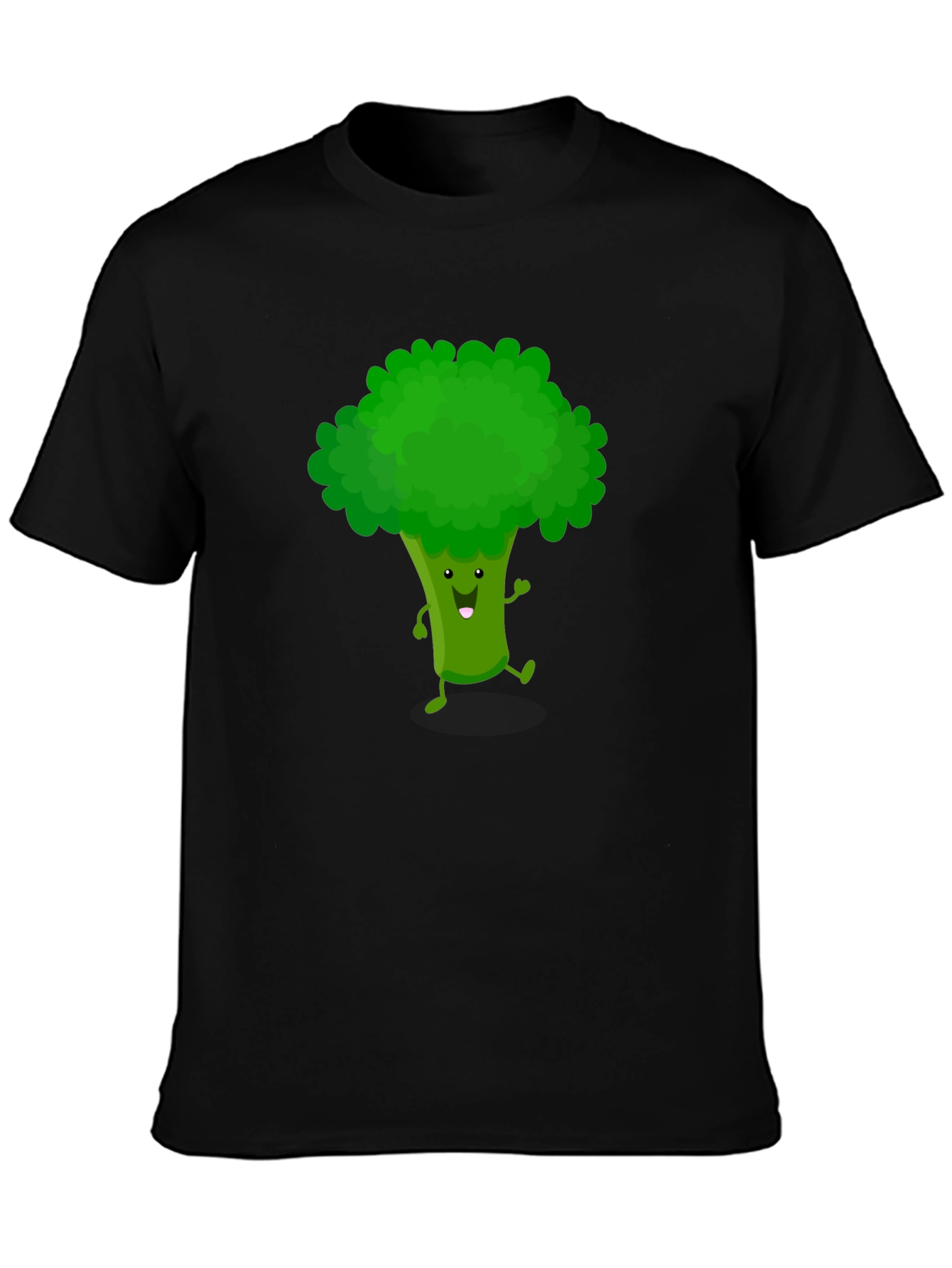 Funny Broccoli Cartoon Graphic T-Shirt