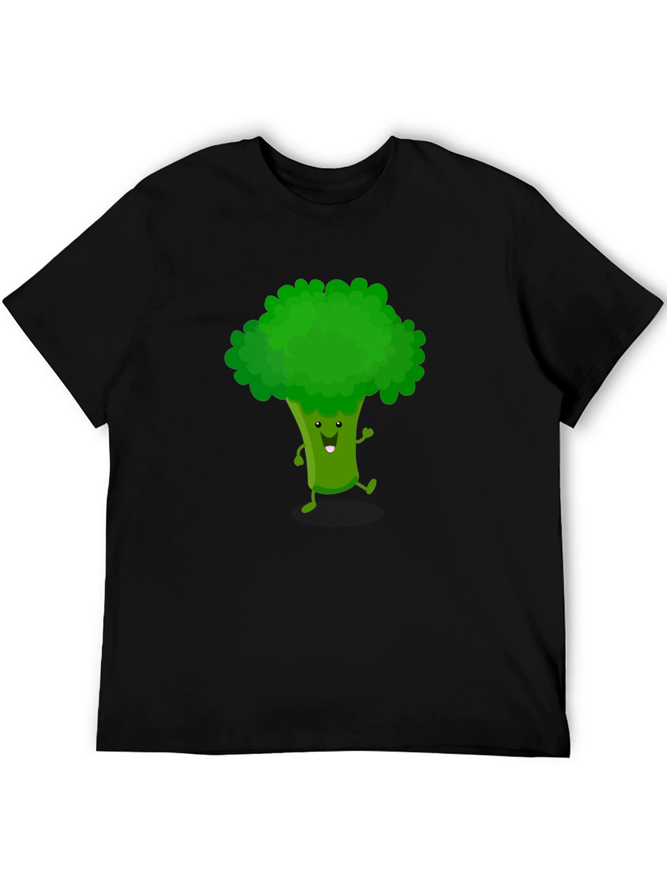Funny Broccoli Cartoon Graphic T-Shirt