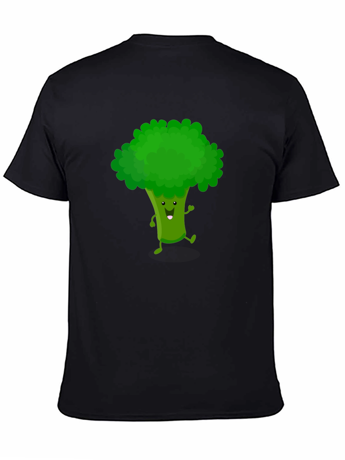 Funny Broccoli Cartoon Graphic T-Shirt