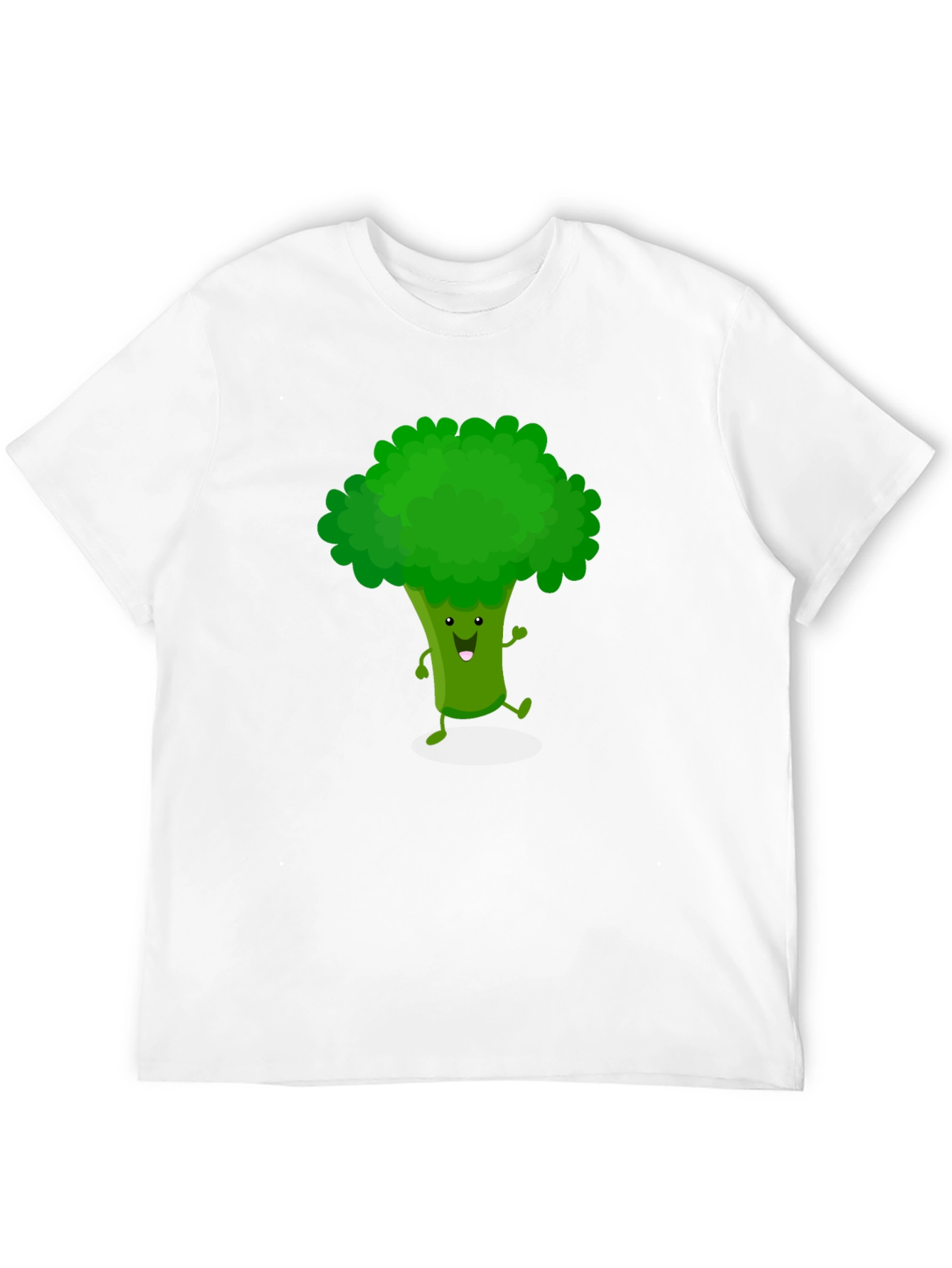 Funny Broccoli Cartoon Graphic T-Shirt