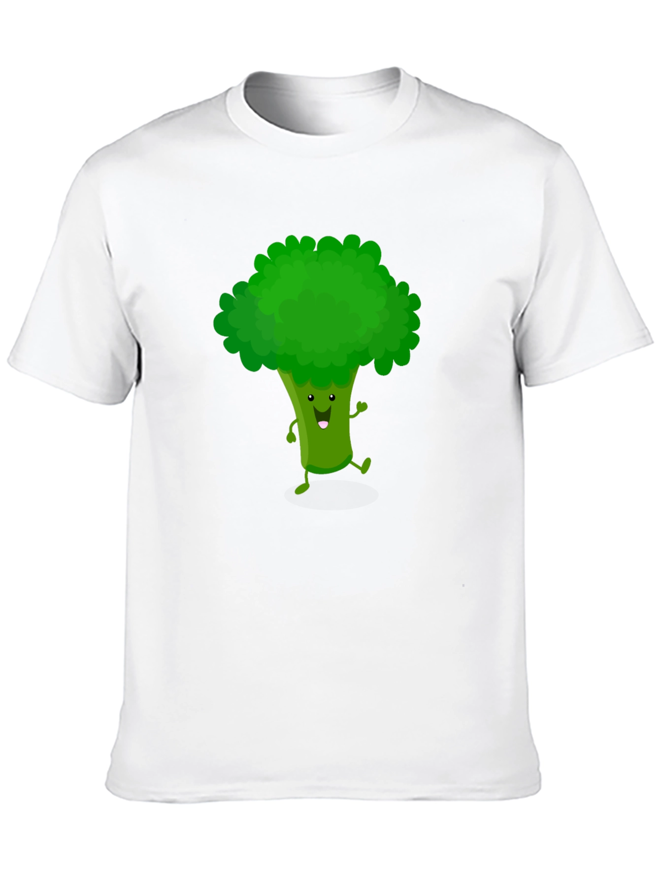 Funny Broccoli Cartoon Graphic T-Shirt