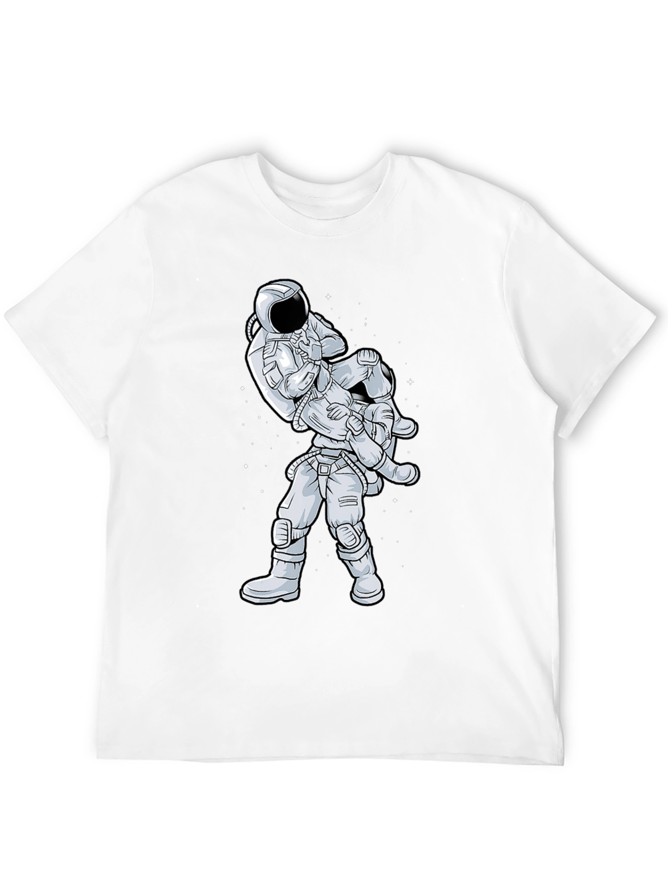 Astronaut Jiu Jitsu Black T-Shirt