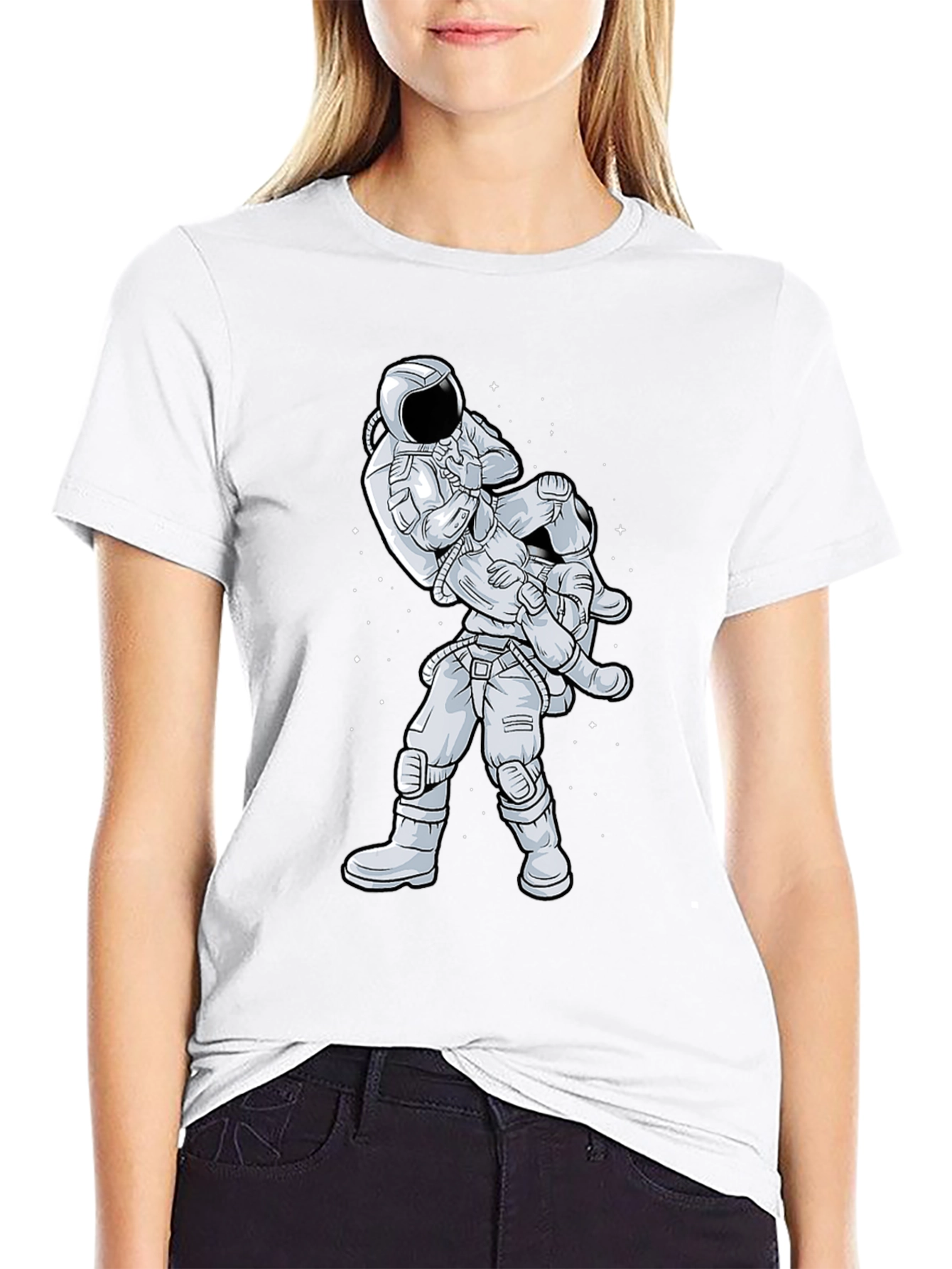 Astronaut Jiu Jitsu Black T-Shirt