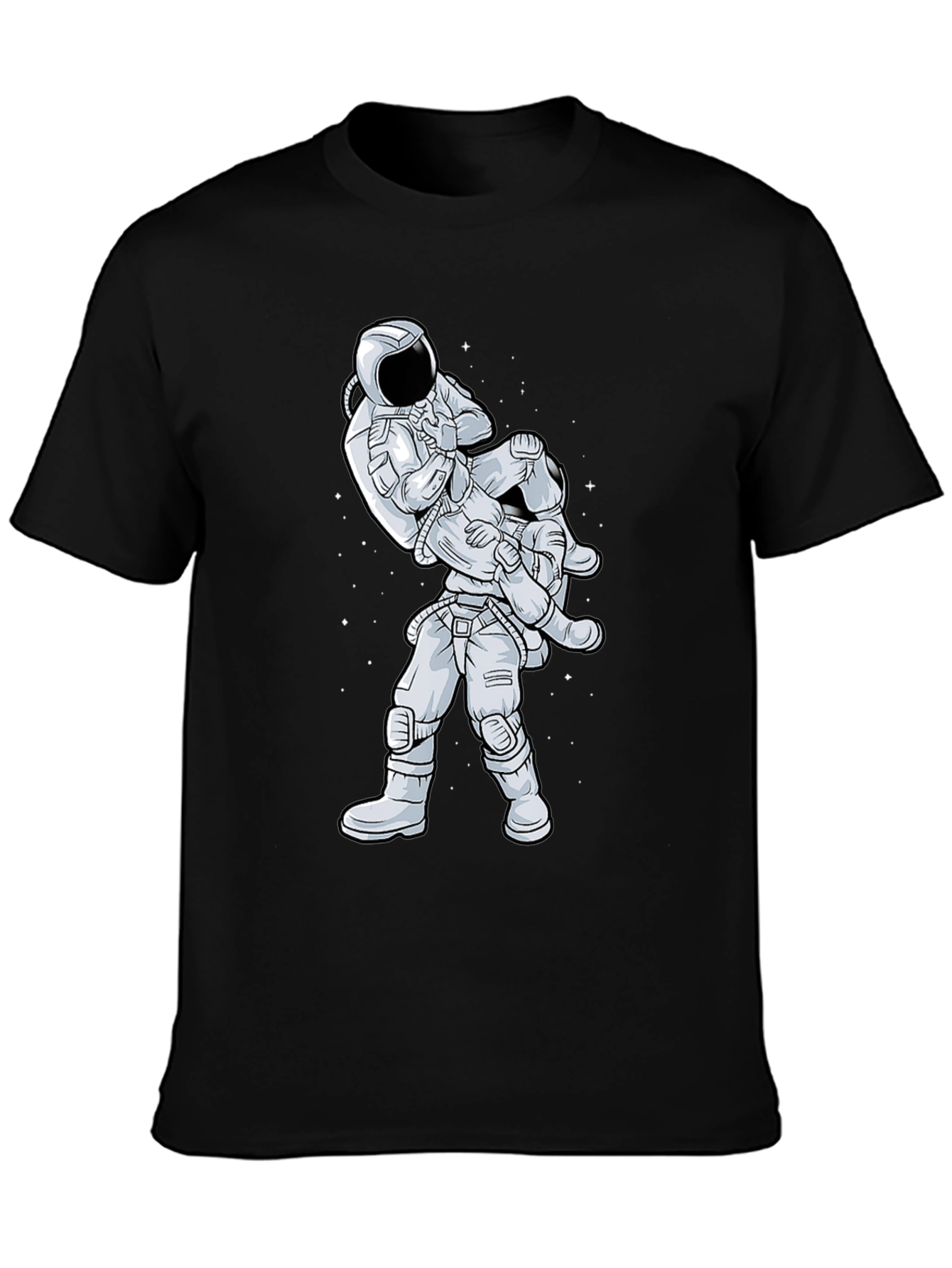 Astronaut Jiu Jitsu Black T-Shirt
