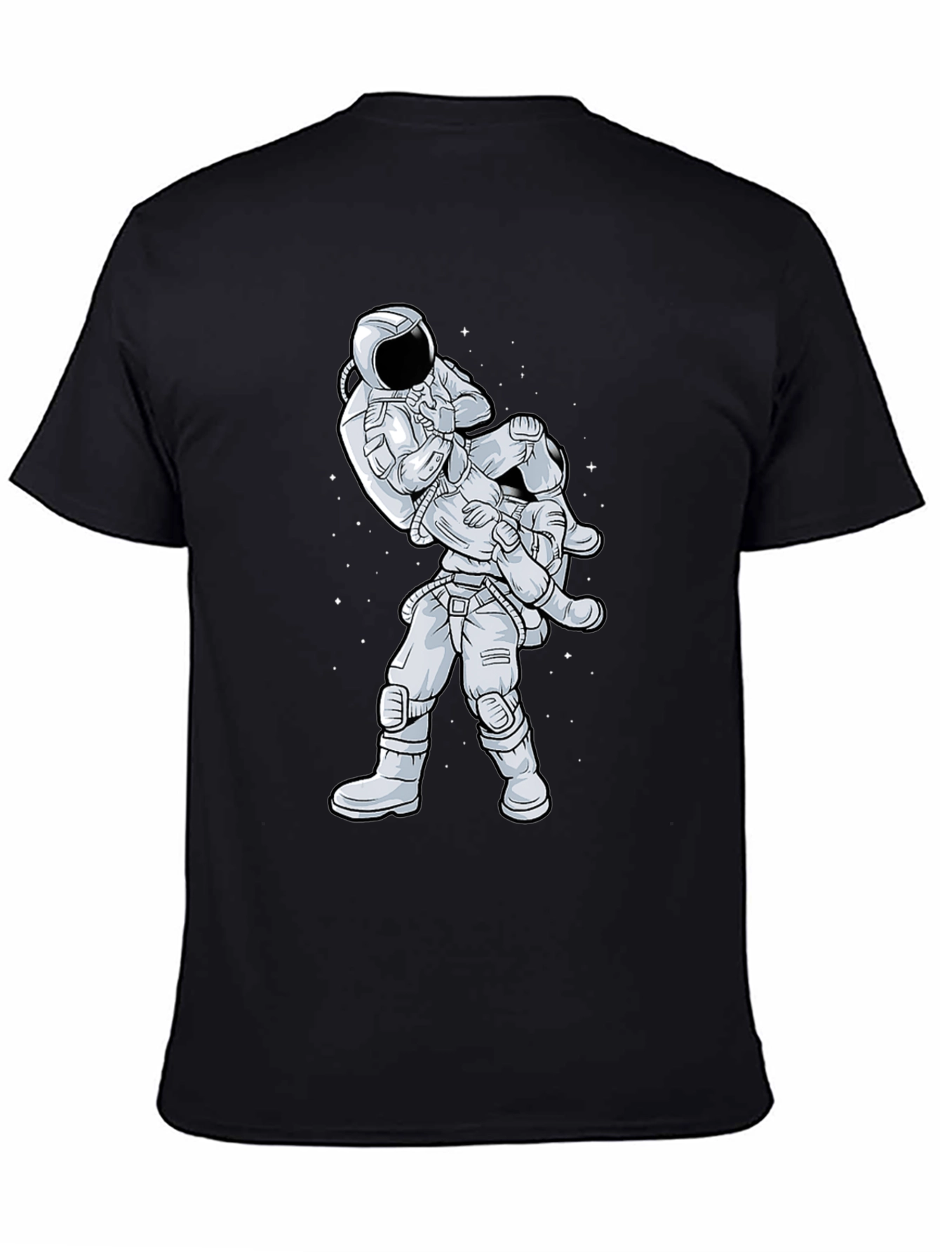 Astronaut Jiu Jitsu Black T-Shirt