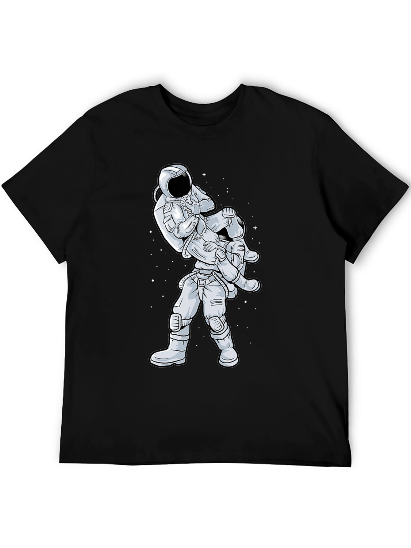 Astronaut Jiu Jitsu Black T-Shirt