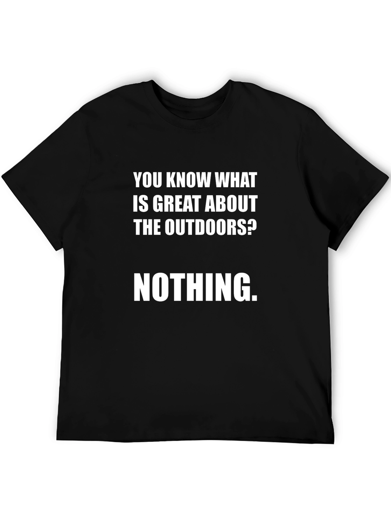 Funny Anti Outdoors Graphic T-Shirt