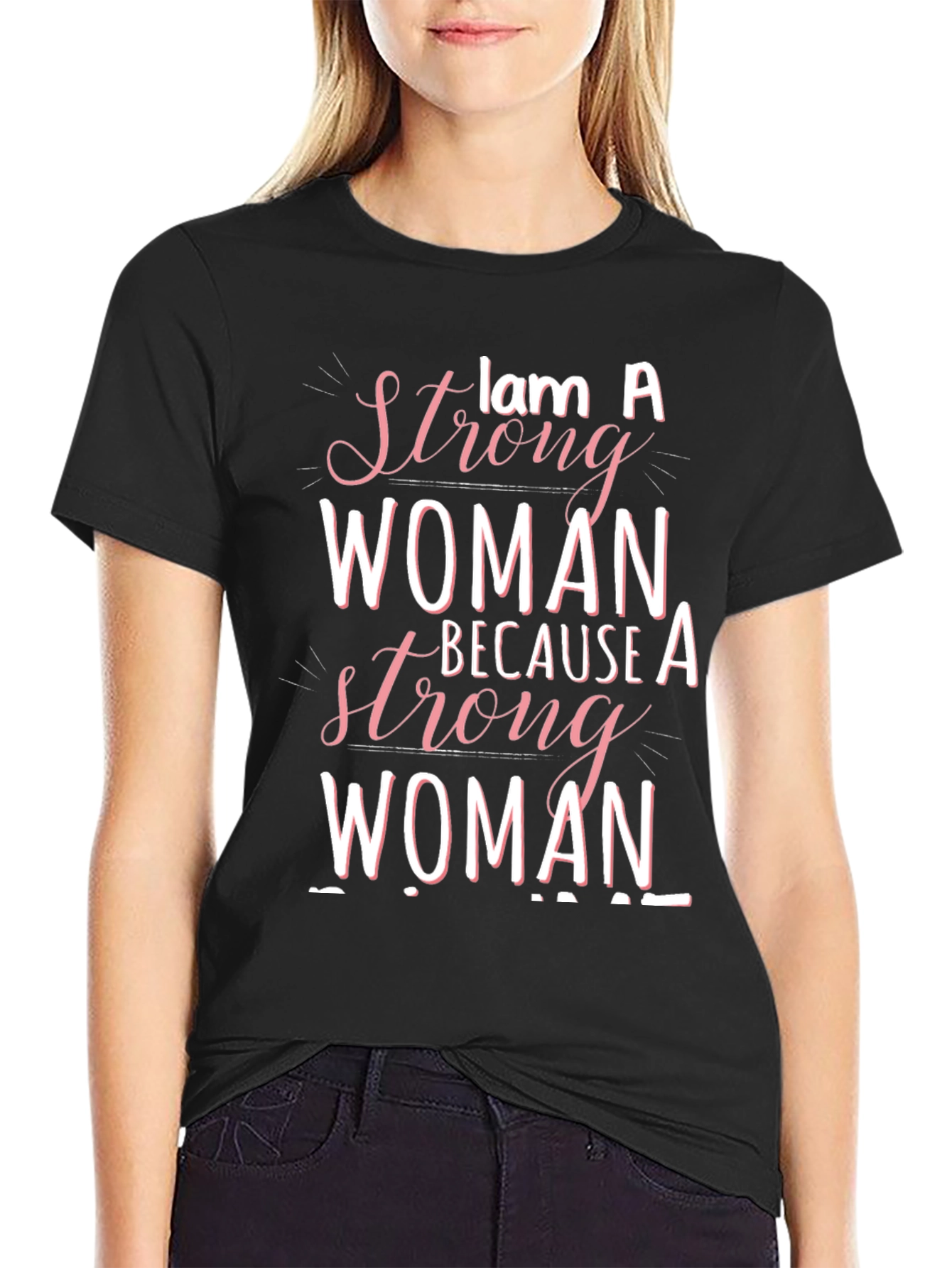 Strong Woman Graphic Tee - Empowering Design