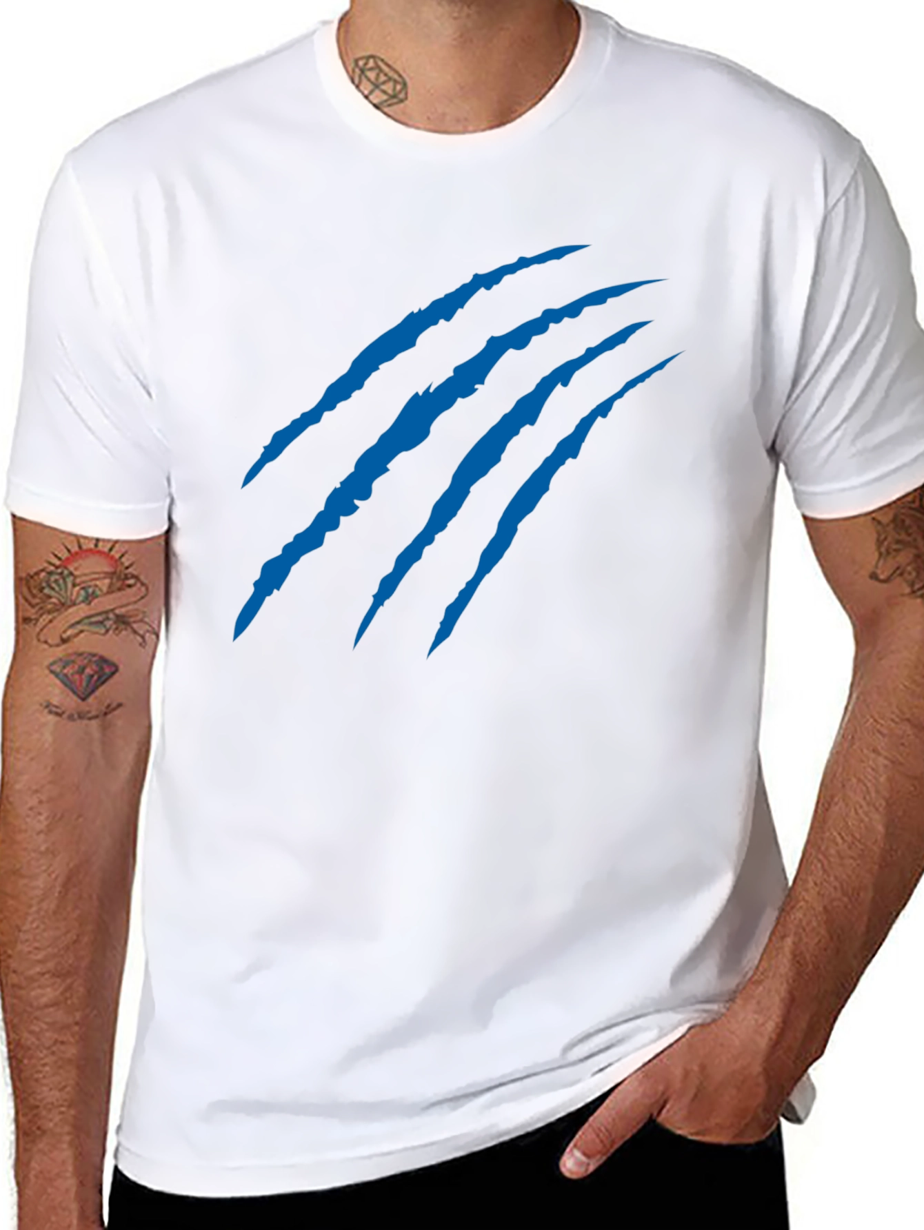 Mens Black Claw Mark Graphic Tee