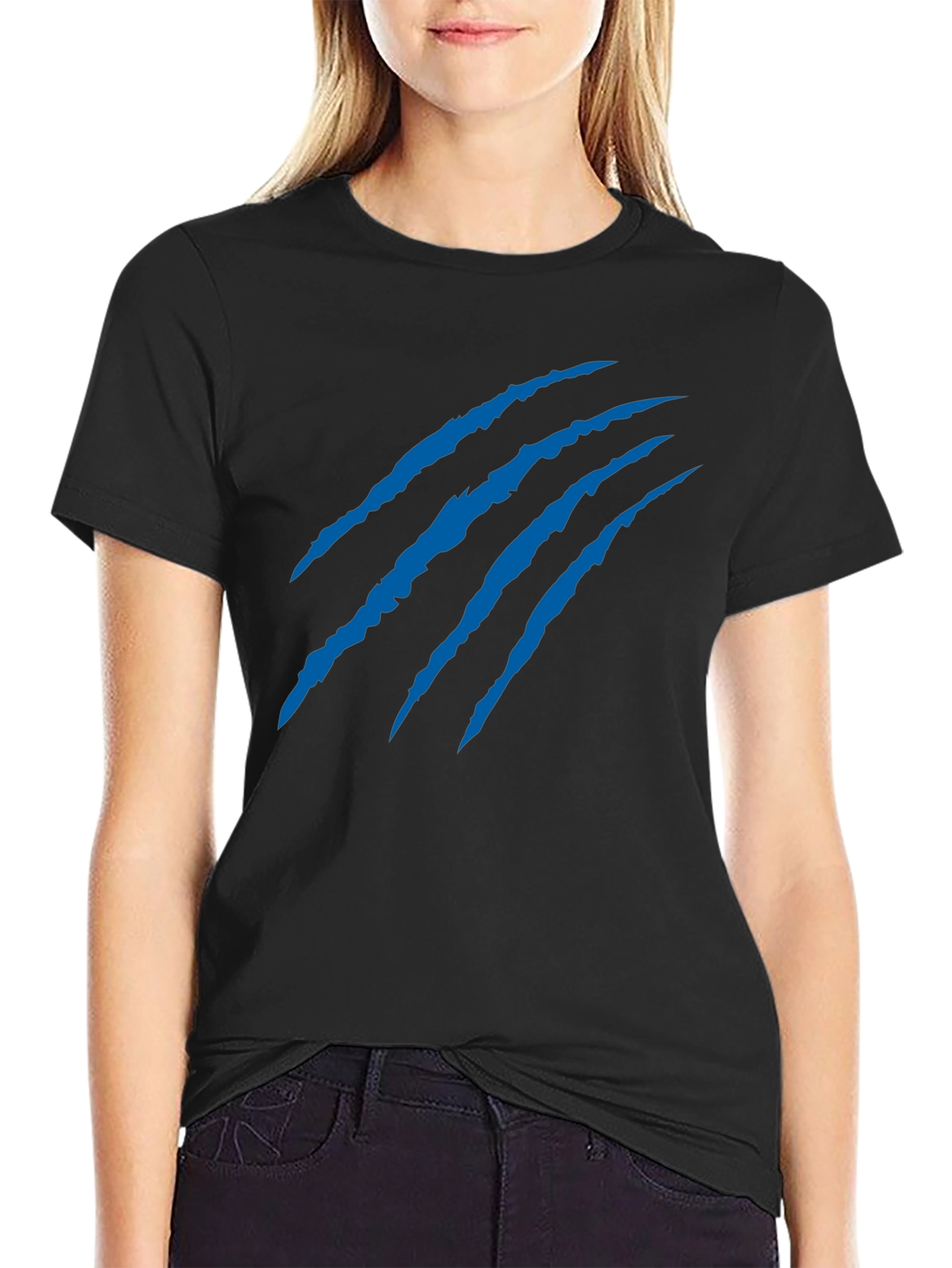 Mens Black Claw Mark Graphic Tee