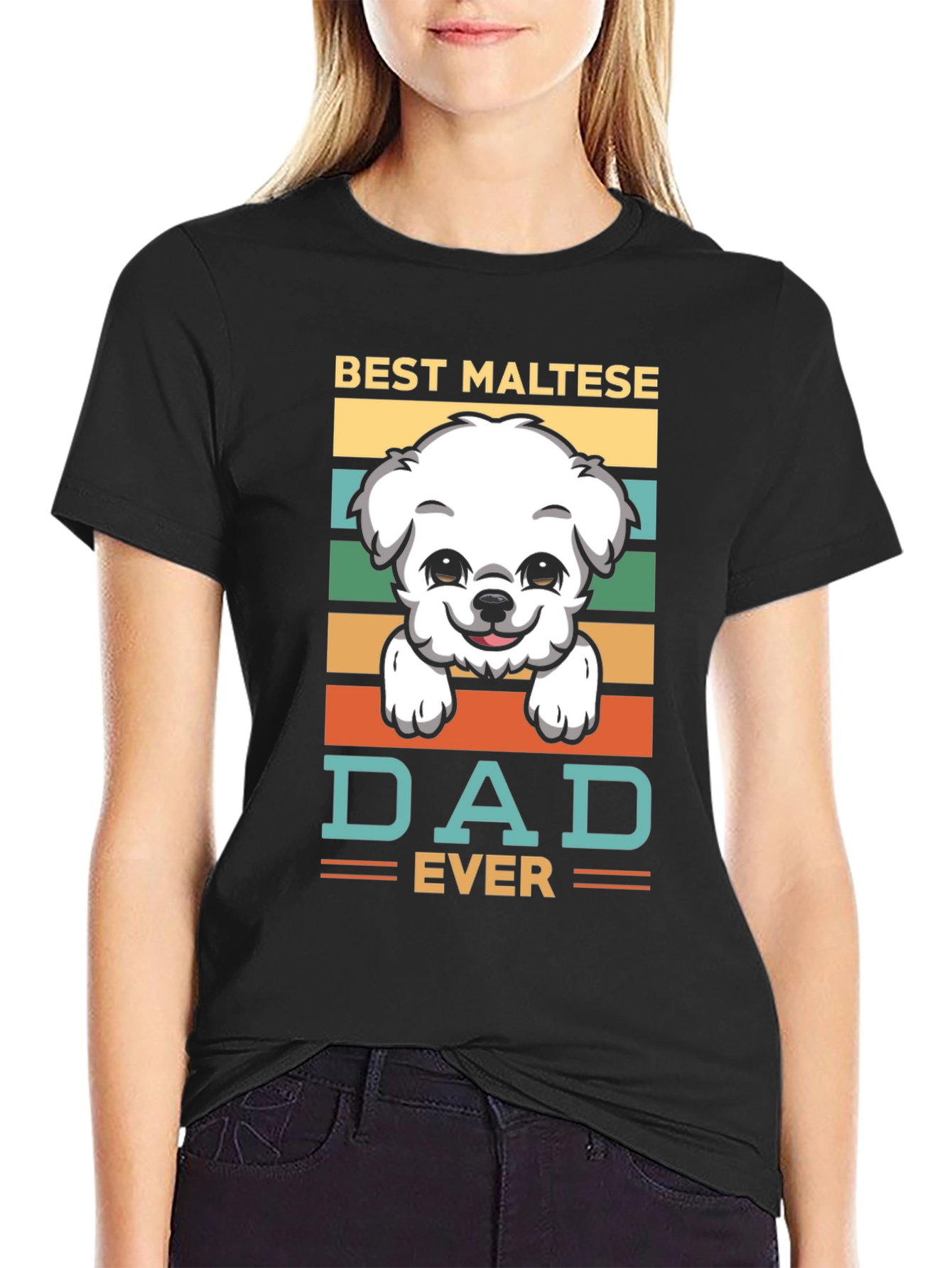 Best Maltese Dad Ever T-Shirt - Dog Lover Tee