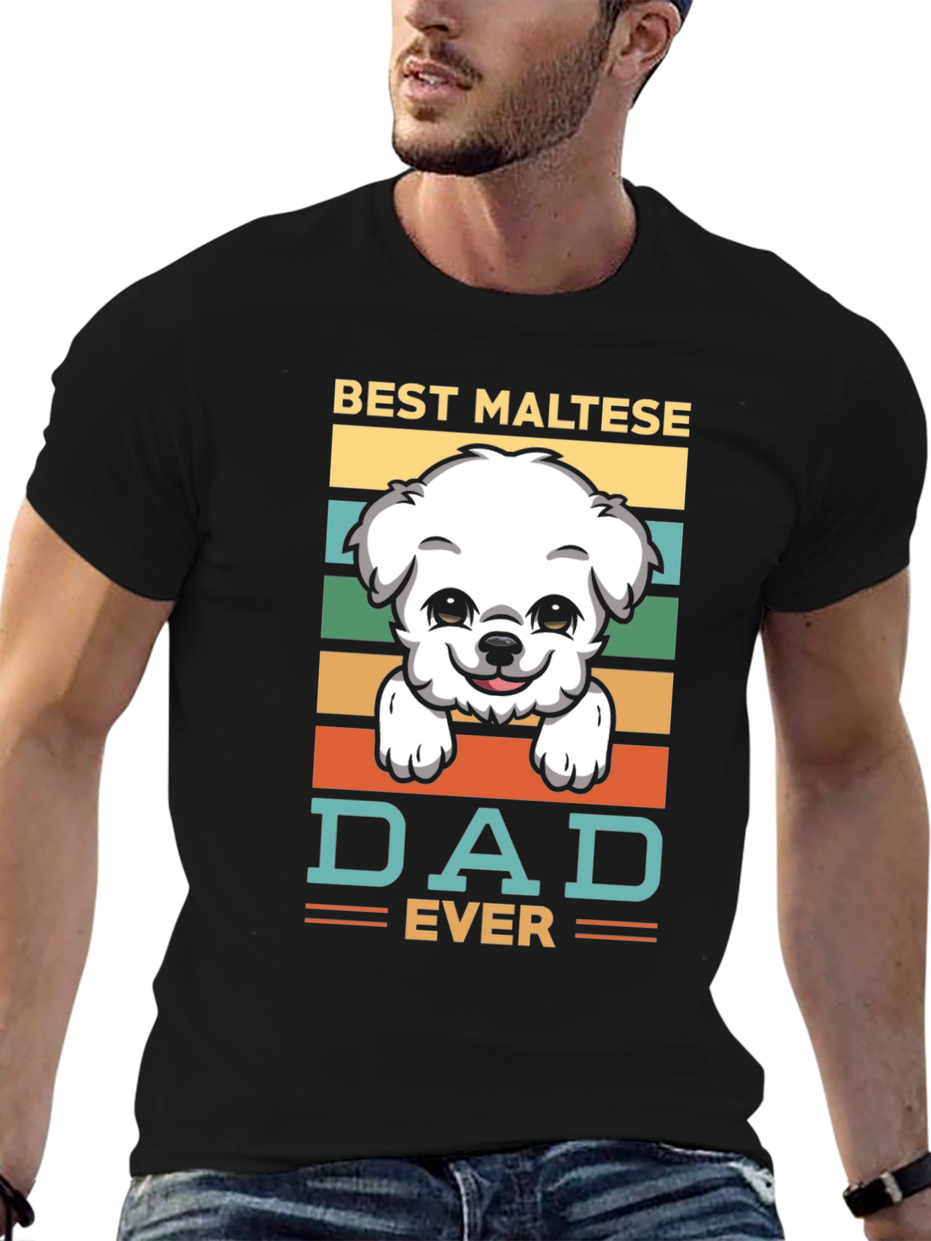 Best Maltese Dad Ever T-Shirt - Dog Lover Tee