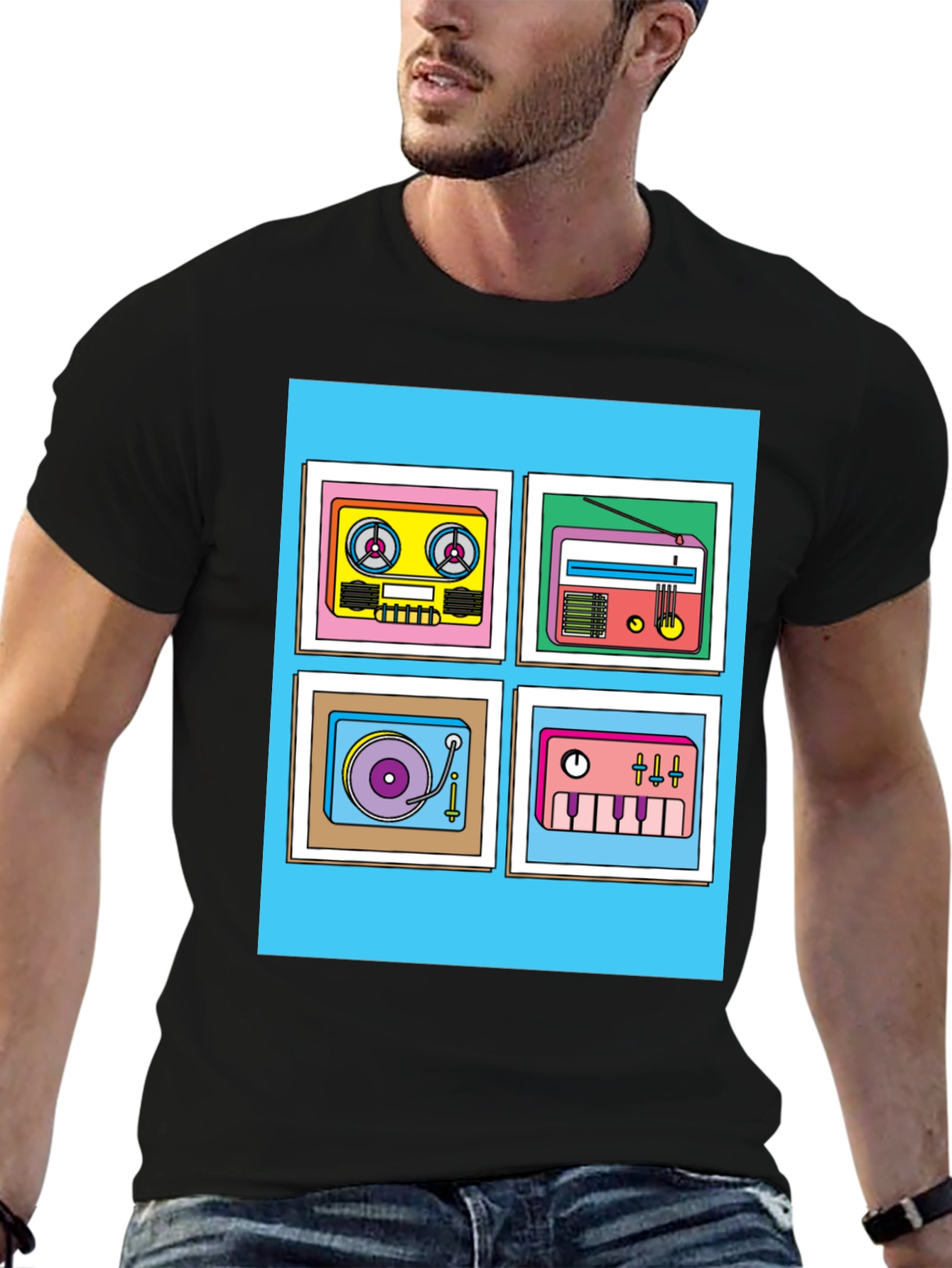 Retro Music Graphic Tee - Classic Style