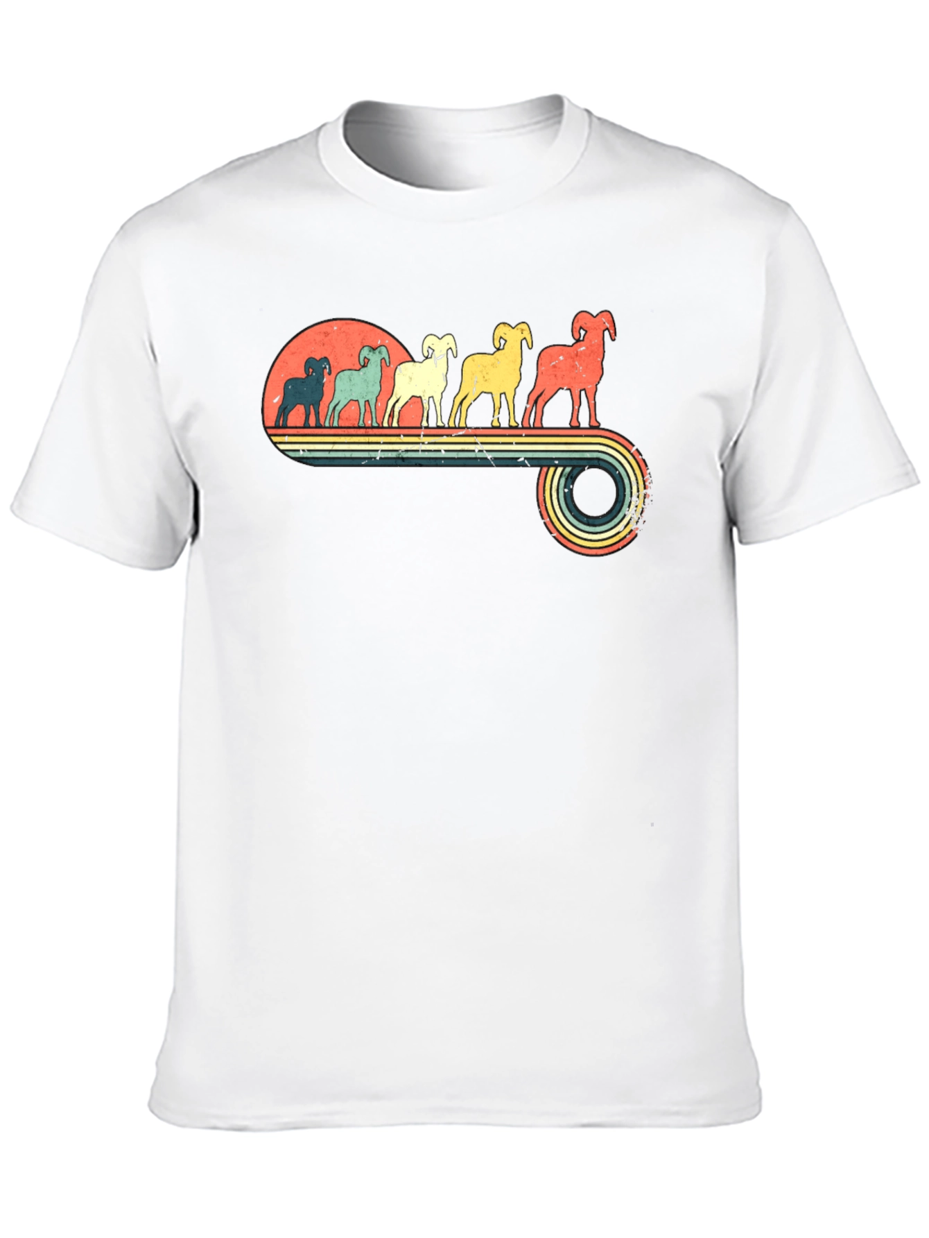 Retro Ram Graphic Tee - Mens Black T-Shirt