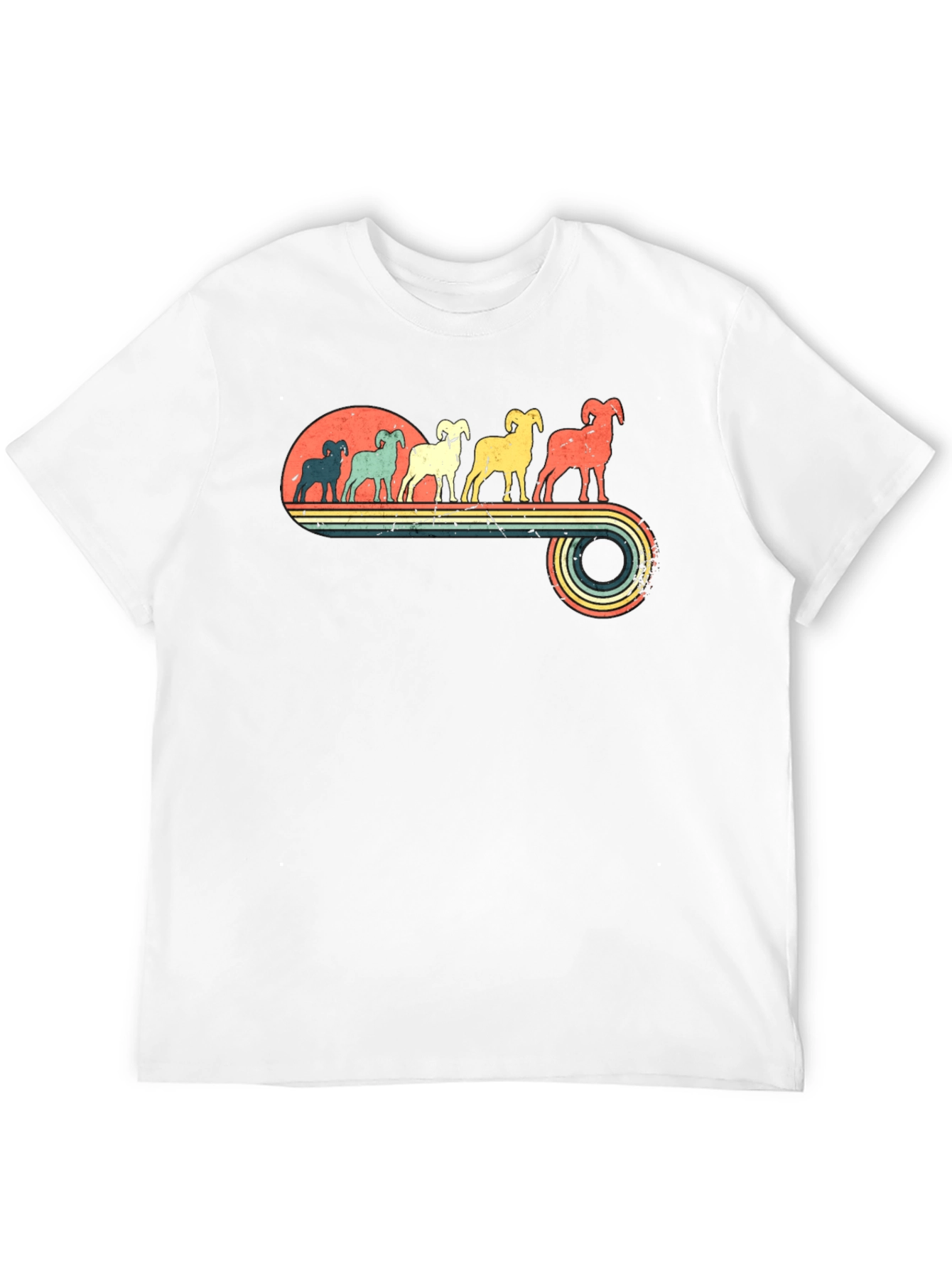 Retro Ram Graphic Tee - Mens Black T-Shirt