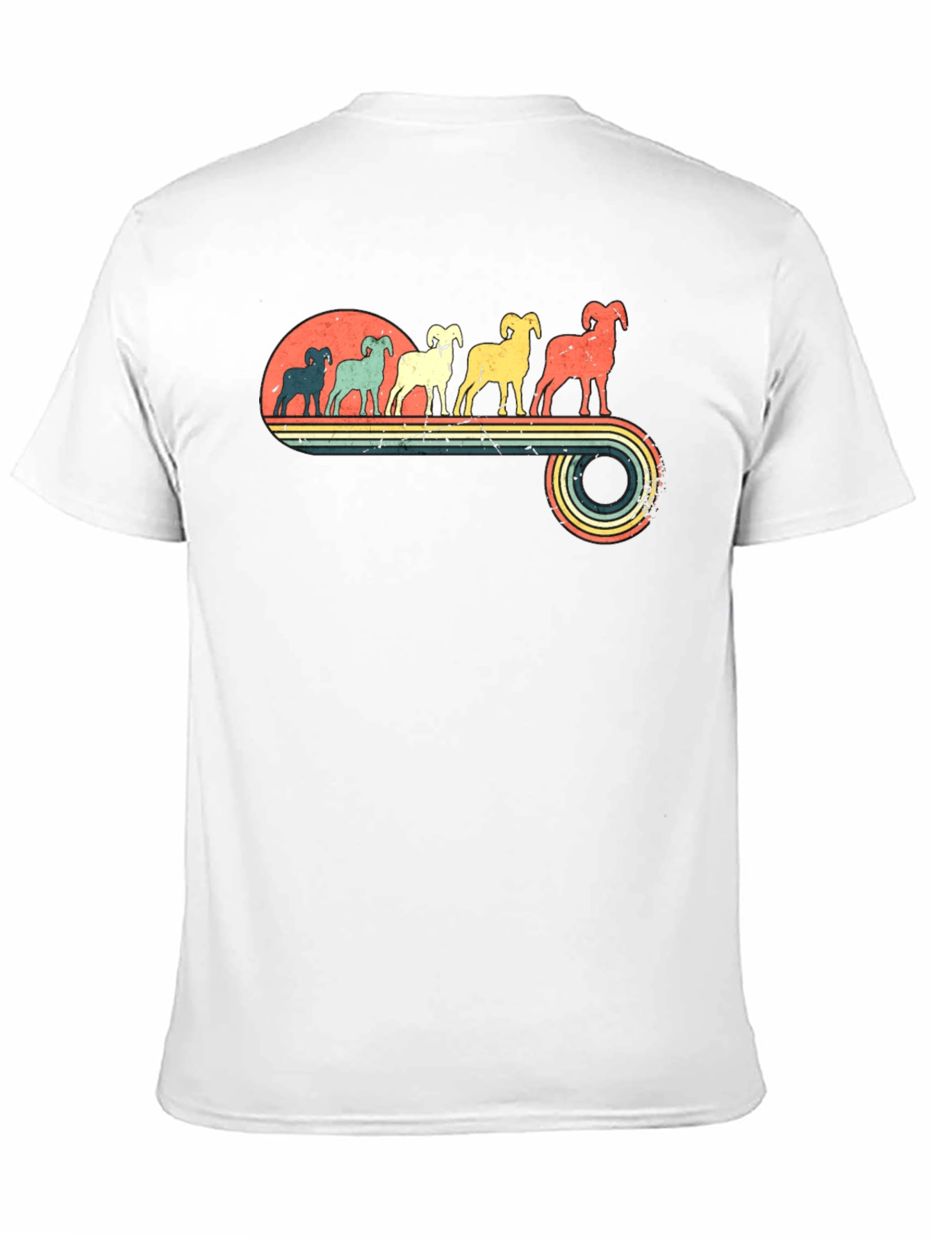 Retro Ram Graphic Tee - Mens Black T-Shirt