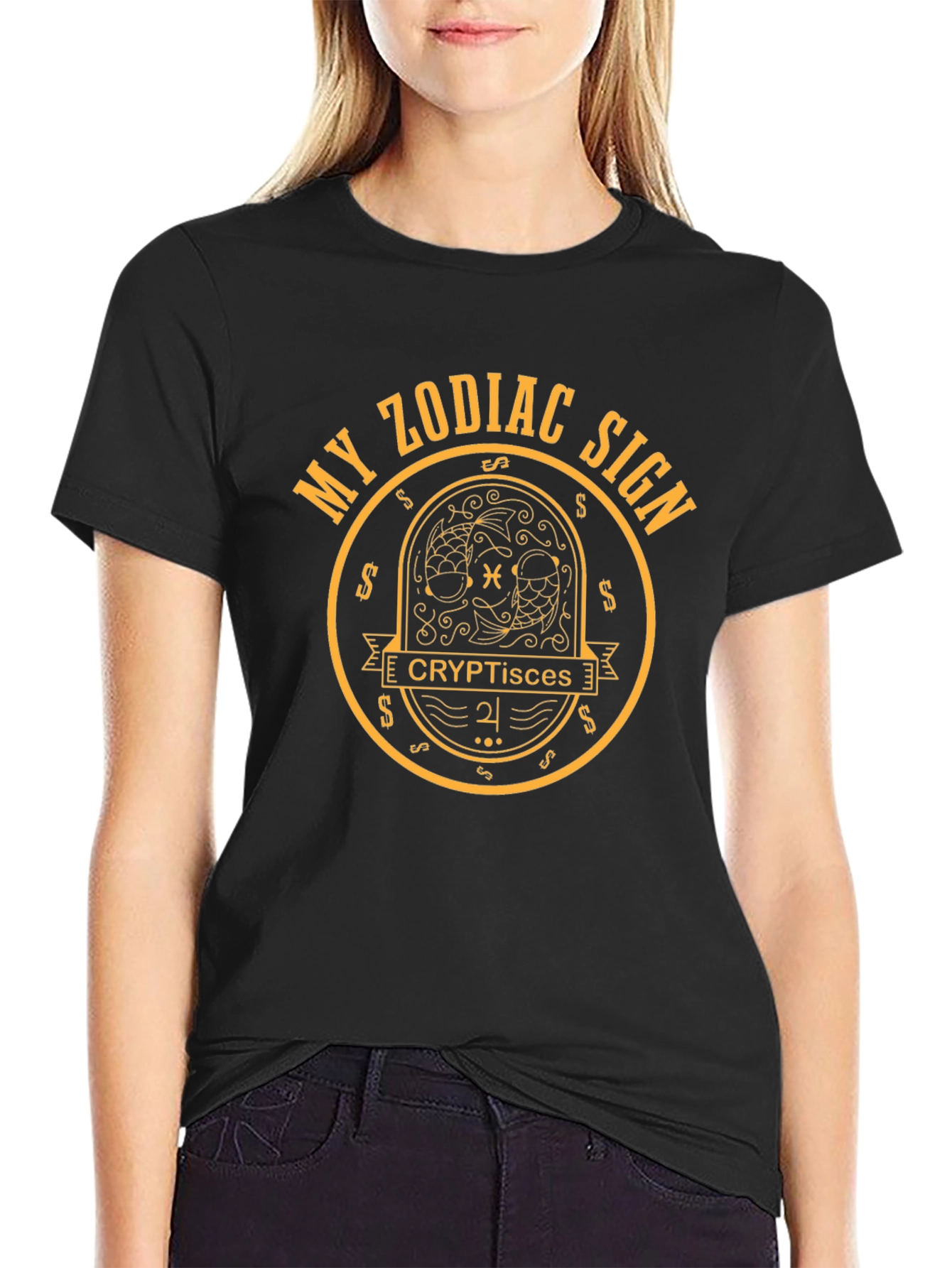 Crypto Pisces Zodiac Sign T-Shirt