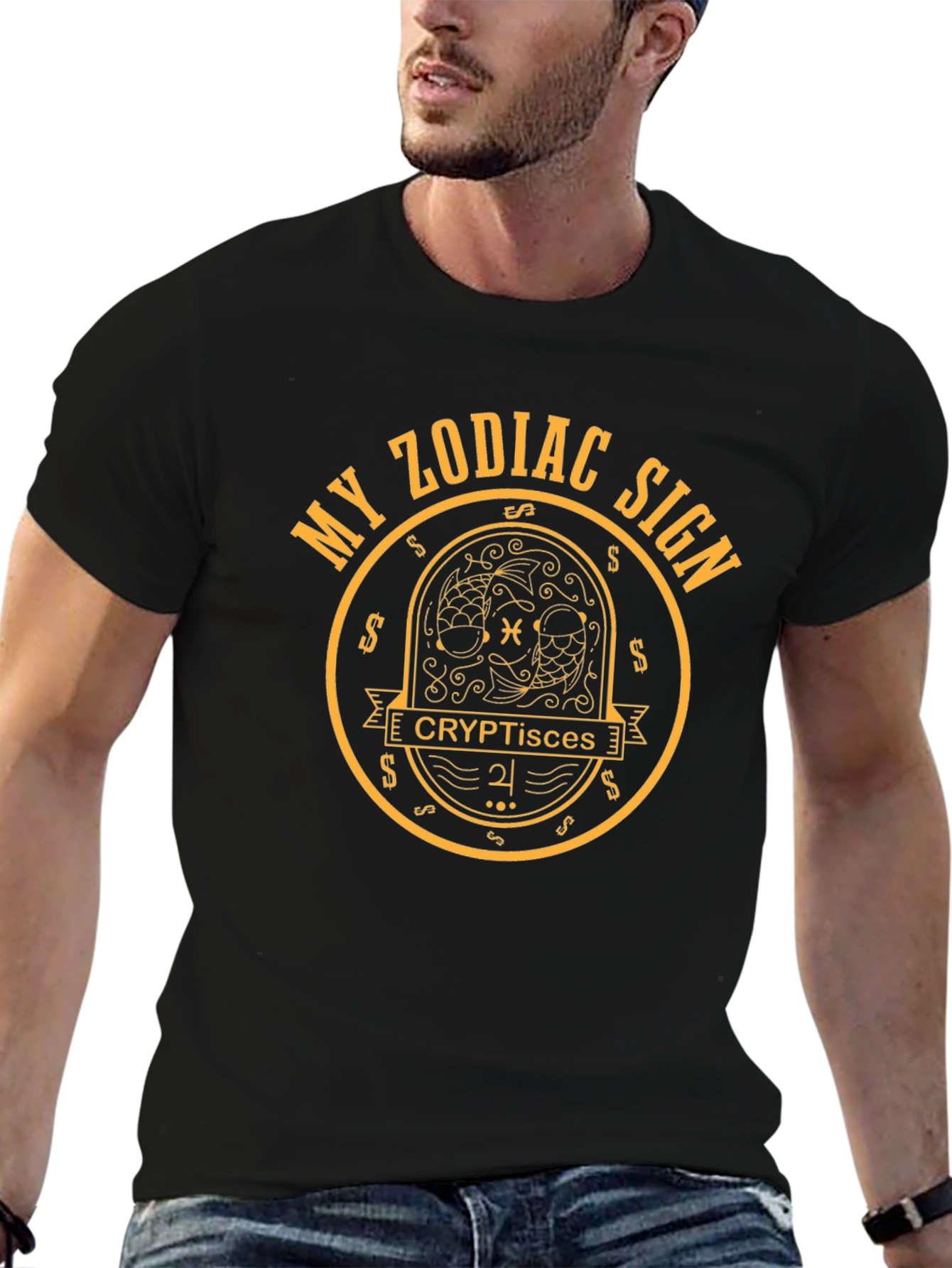 Crypto Pisces Zodiac Sign T-Shirt
