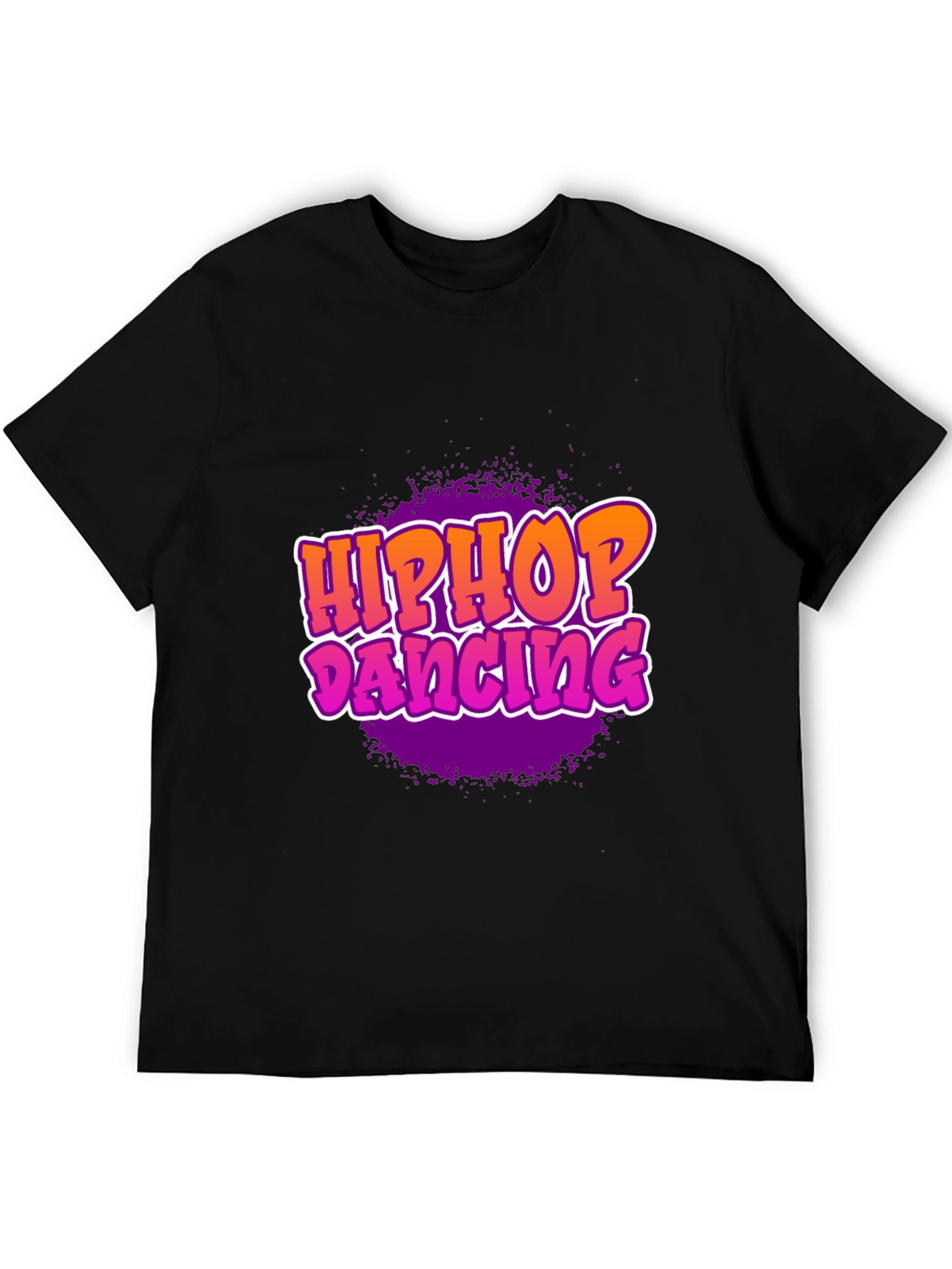 Hip Hop Dancing Graphic T-Shirt - Black