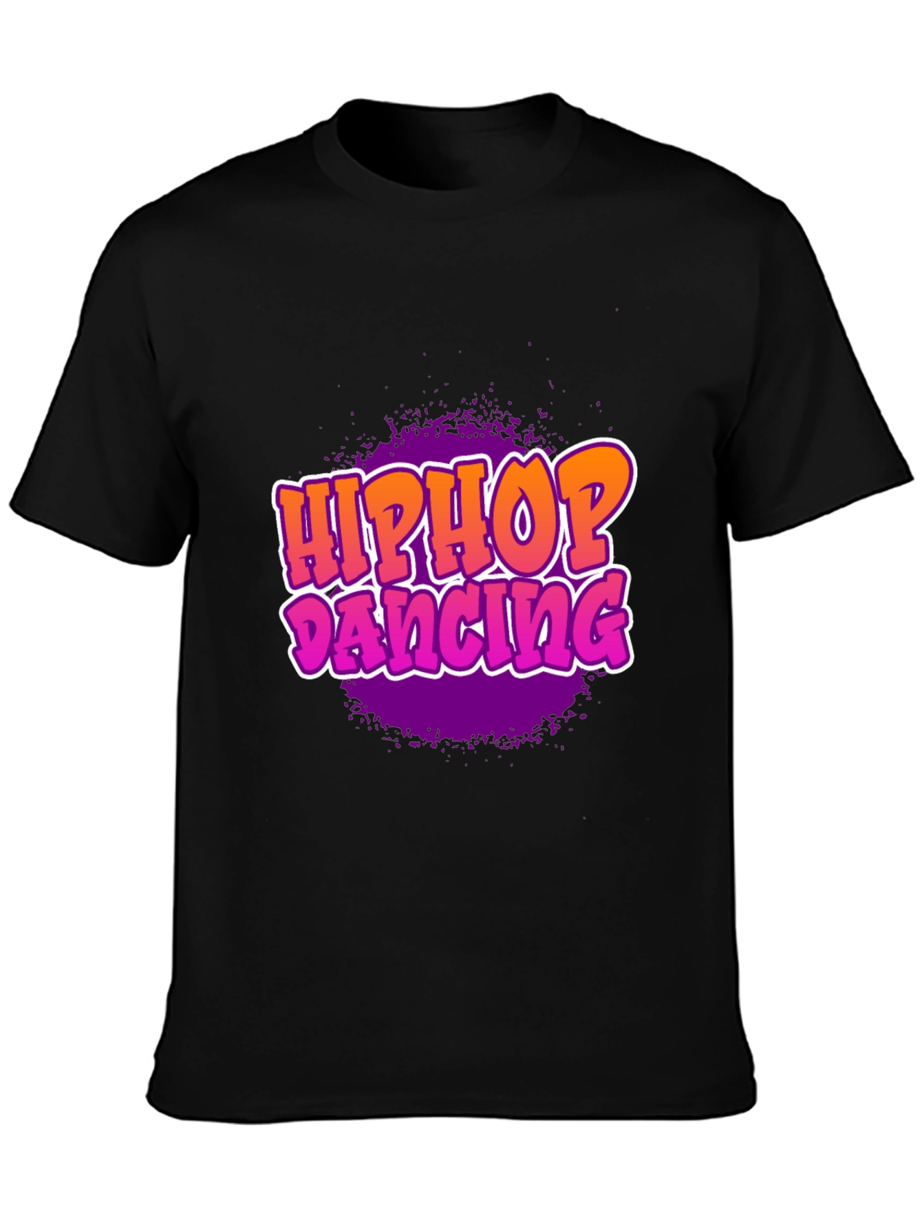 Hip Hop Dancing Graphic T-Shirt - Black