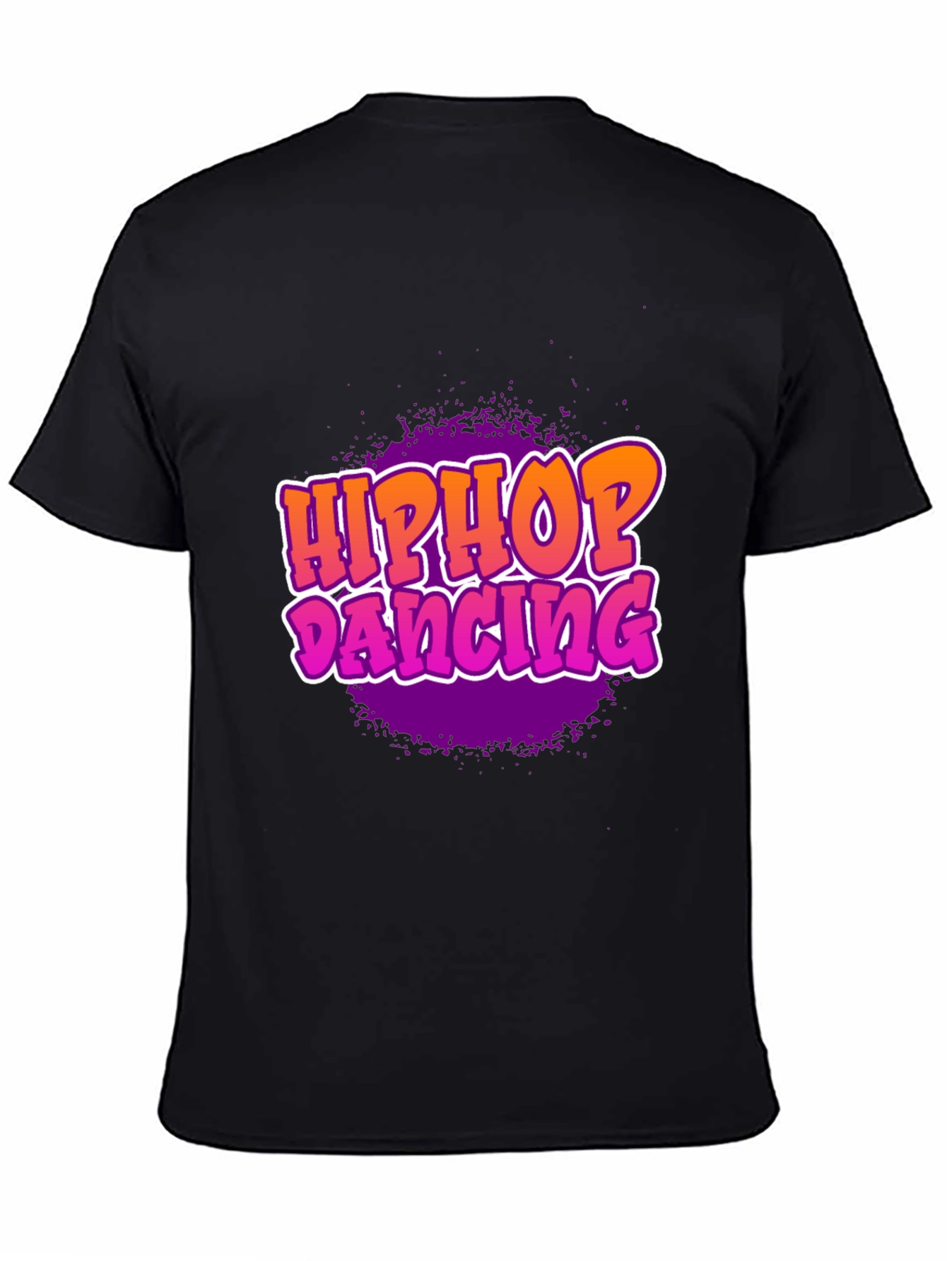 Hip Hop Dancing Graphic T-Shirt - Black