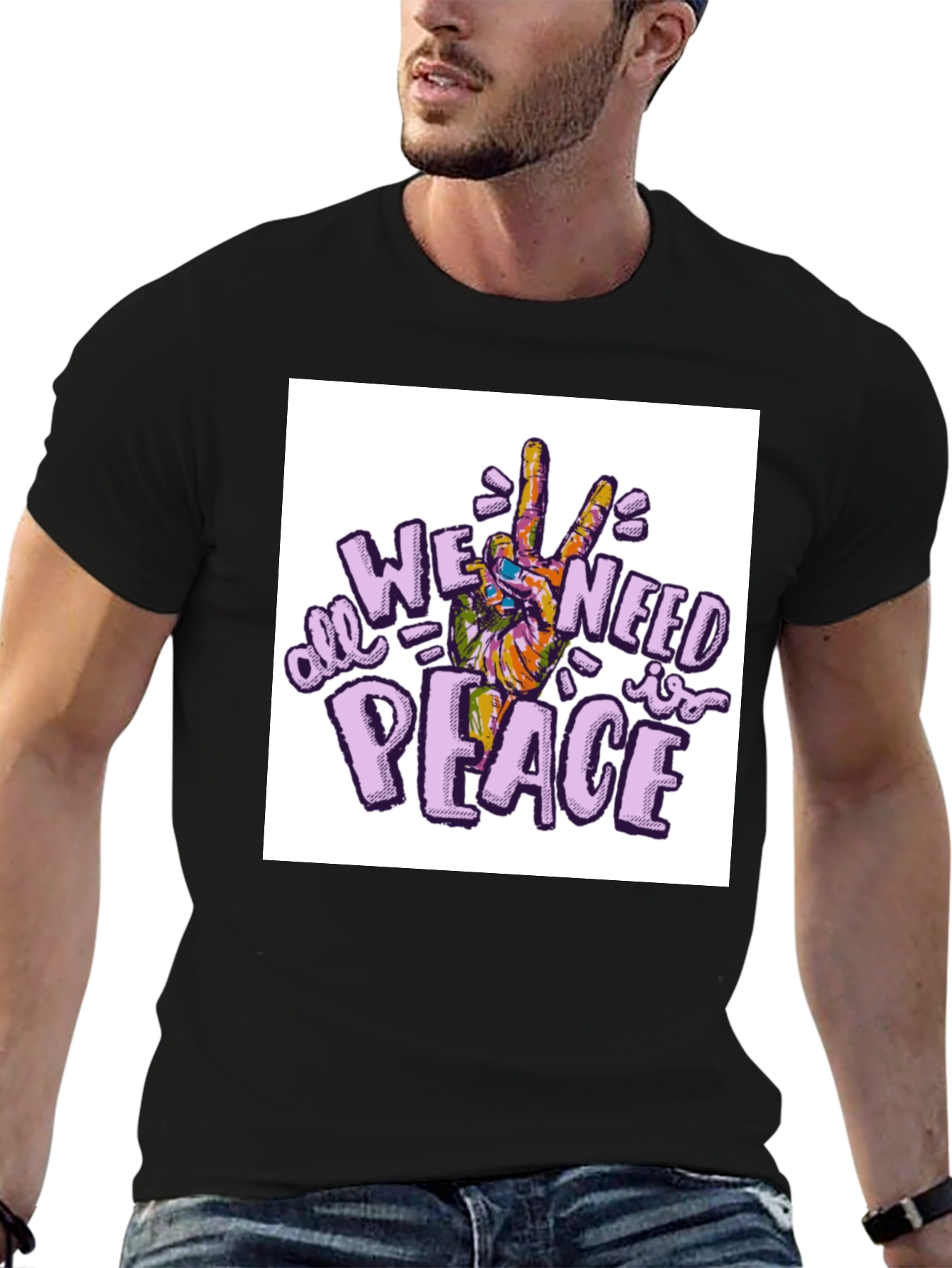 All We Need Is Peace T-Shirt - Black