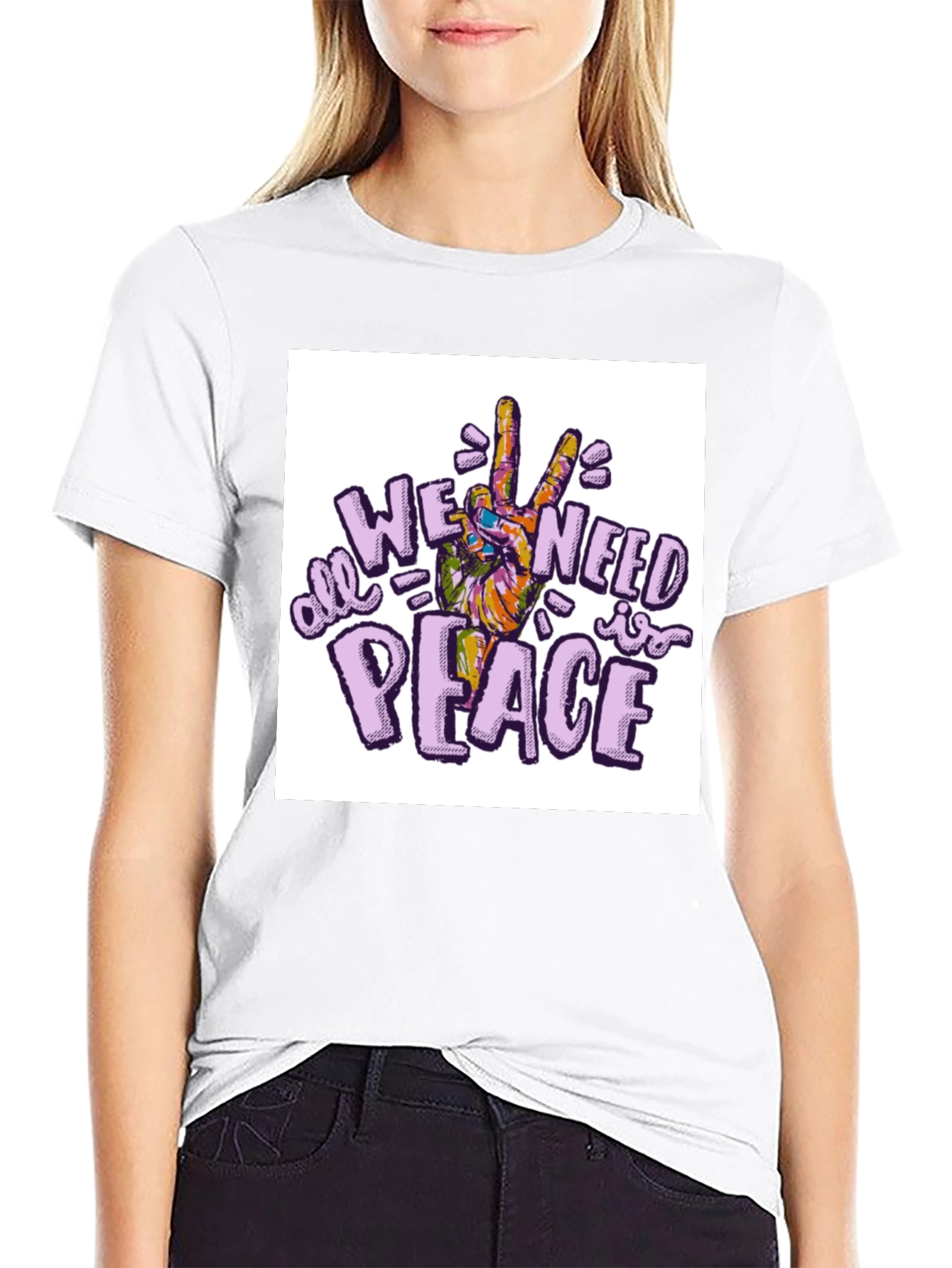 All We Need Is Peace T-Shirt - Black
