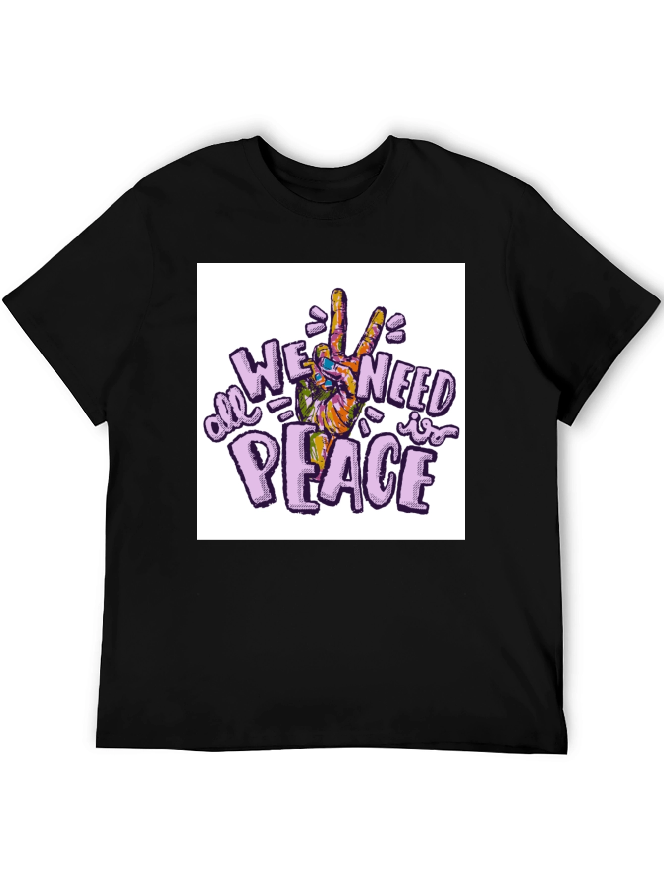 All We Need Is Peace T-Shirt - Black