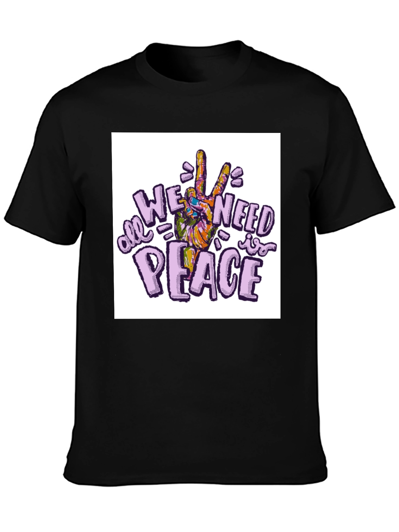 All We Need Is Peace T-Shirt - Black