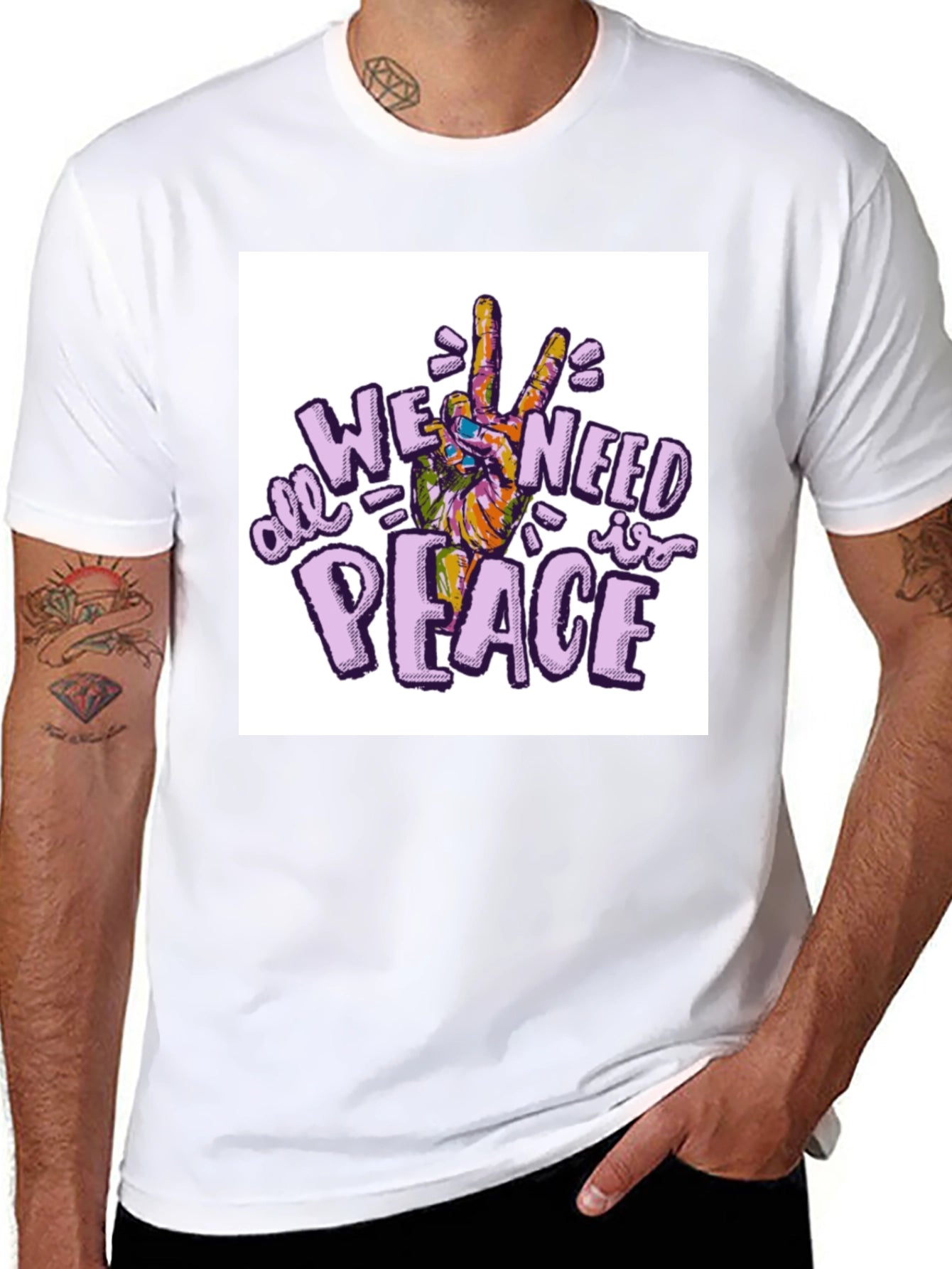 All We Need Is Peace T-Shirt - Black