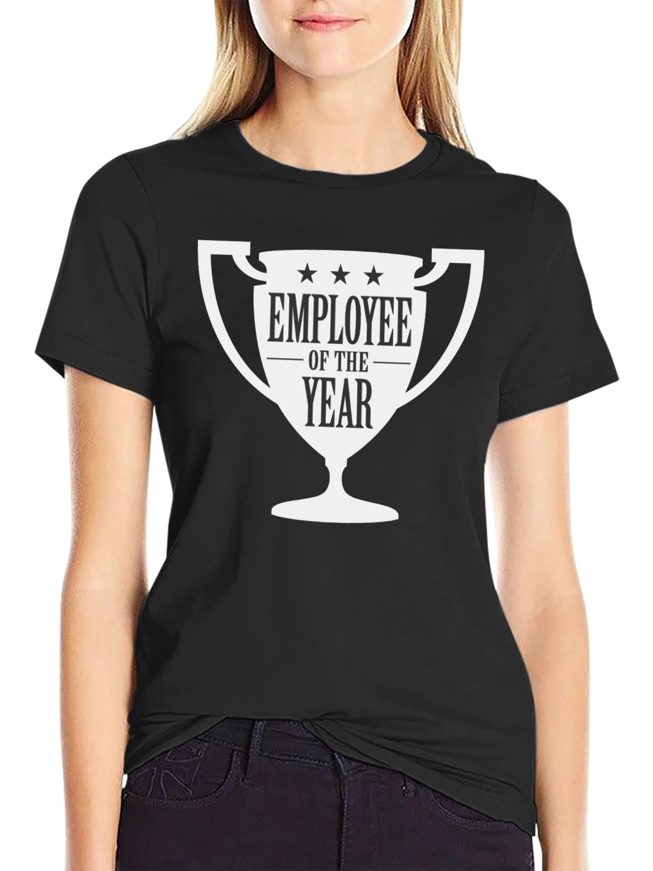 Employee of the Year Graphic Tee - Black
