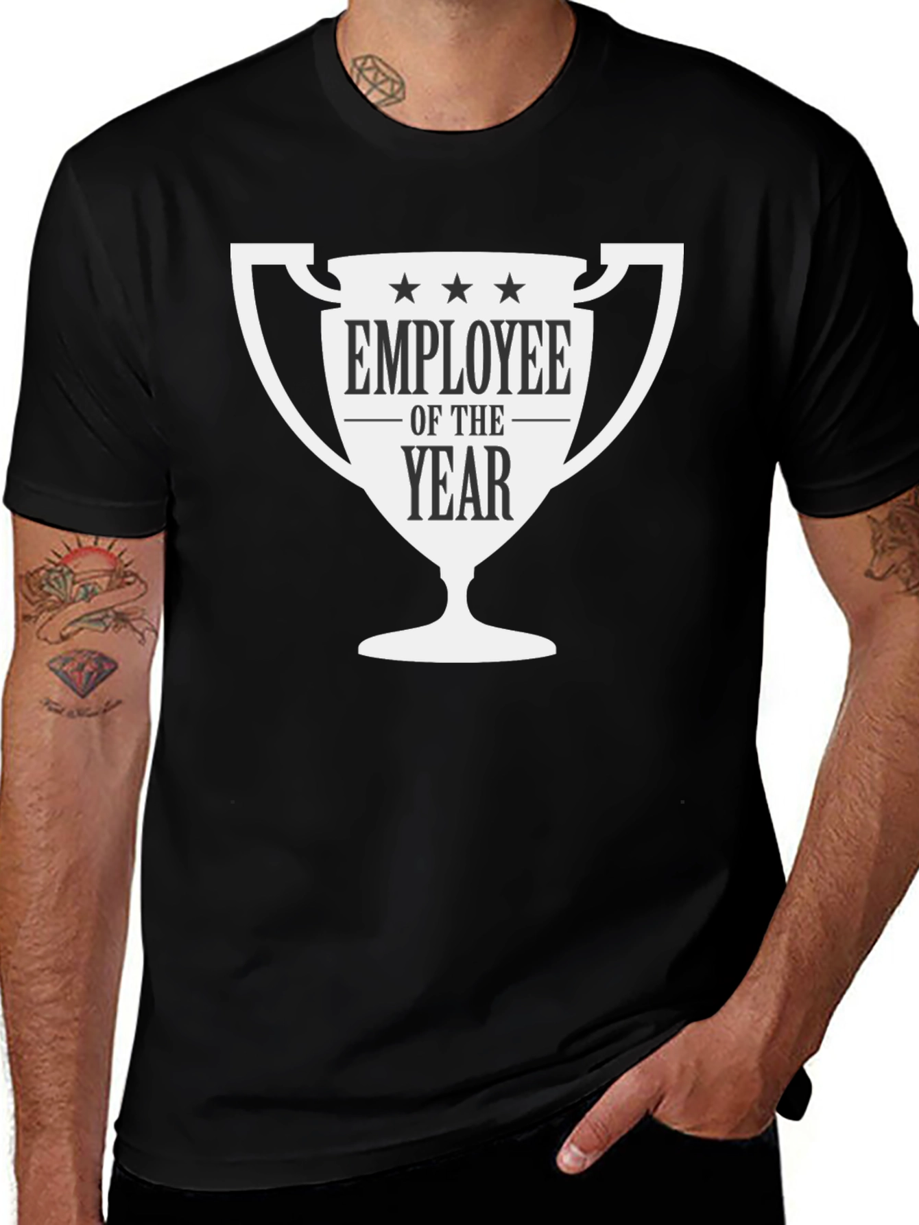 Employee of the Year Graphic Tee - Black