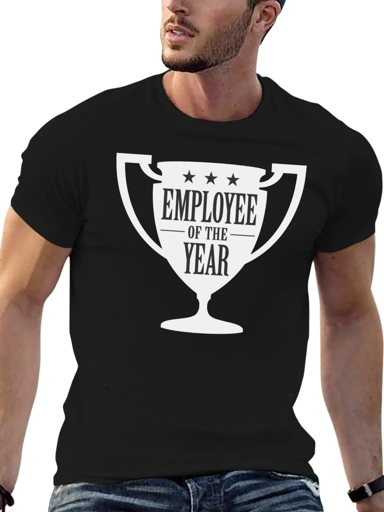 Employee of the Year Graphic Tee - Black