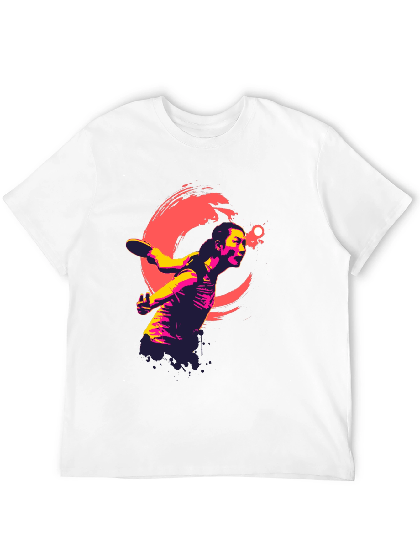 Ping Pong Player Graphic Tee - Modern Athlete Design