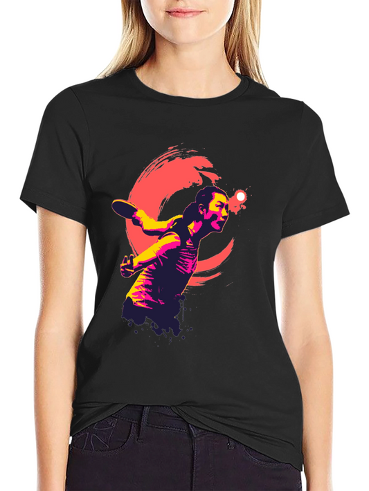 Ping Pong Player Graphic Tee - Modern Athlete Design