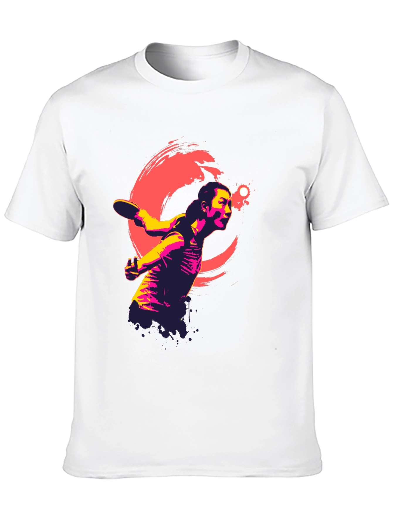Ping Pong Player Graphic Tee - Modern Athlete Design
