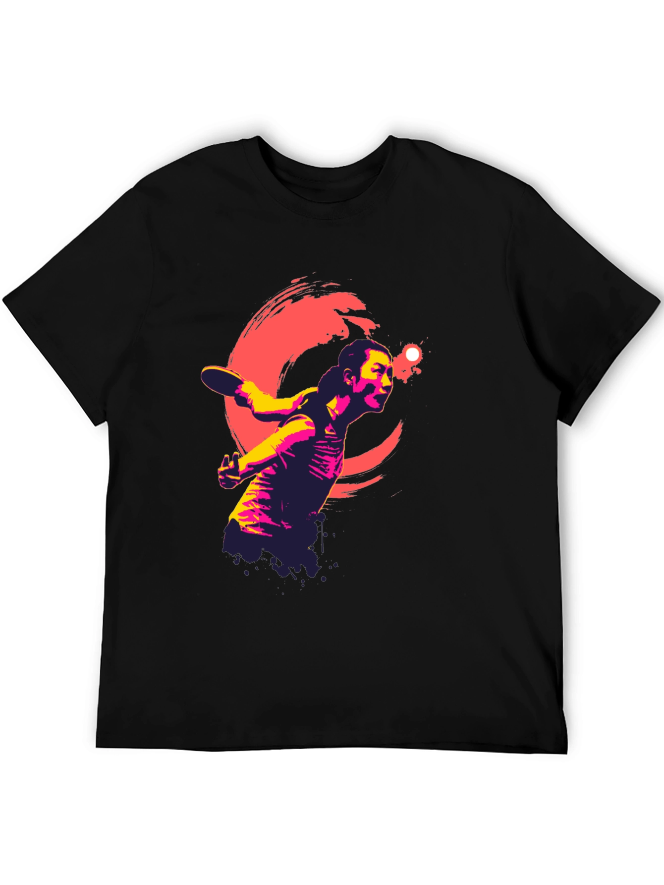 Ping Pong Player Graphic Tee - Modern Athlete Design