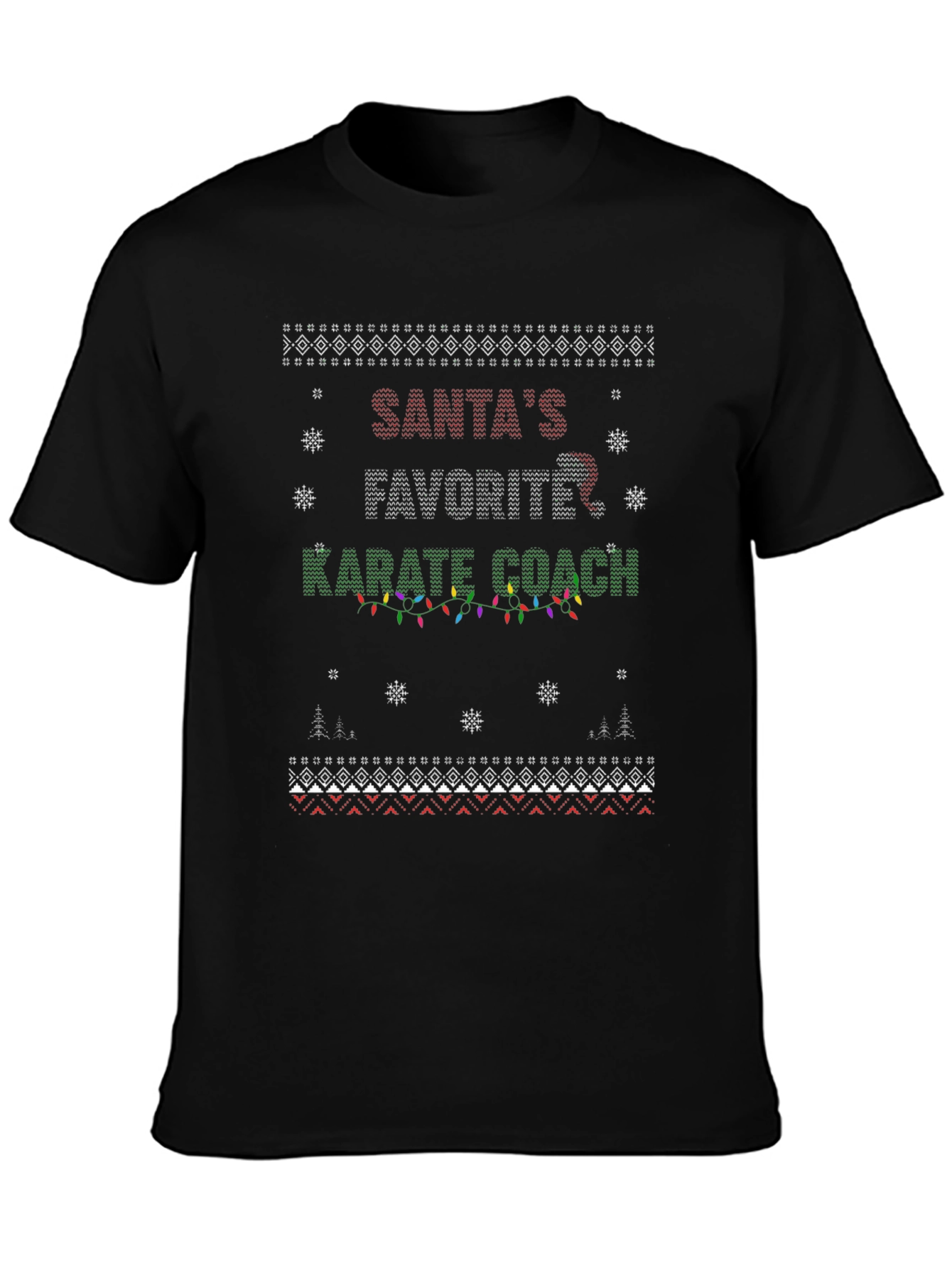 Santas Favorite Karate Coach Christmas T-Shirt