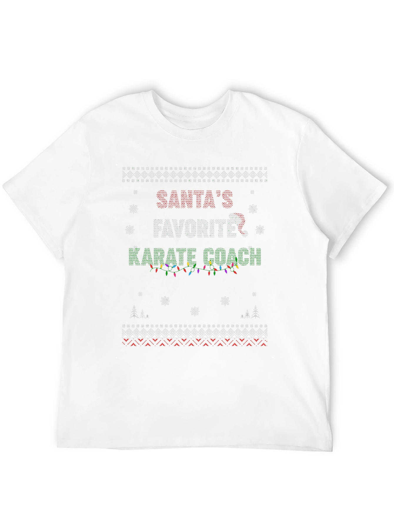 Santas Favorite Karate Coach Christmas T-Shirt