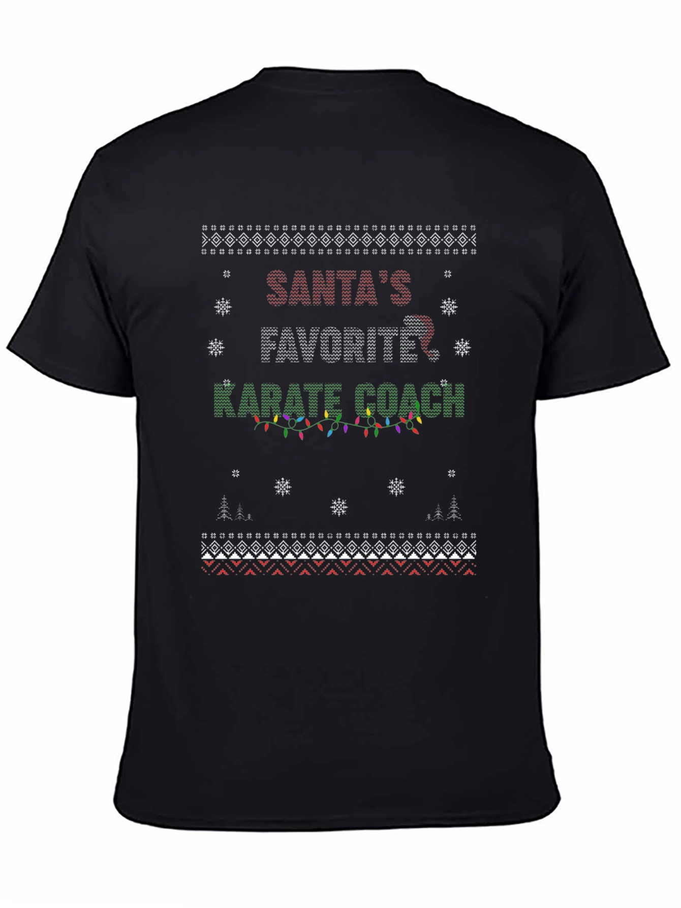 Santas Favorite Karate Coach Christmas T-Shirt