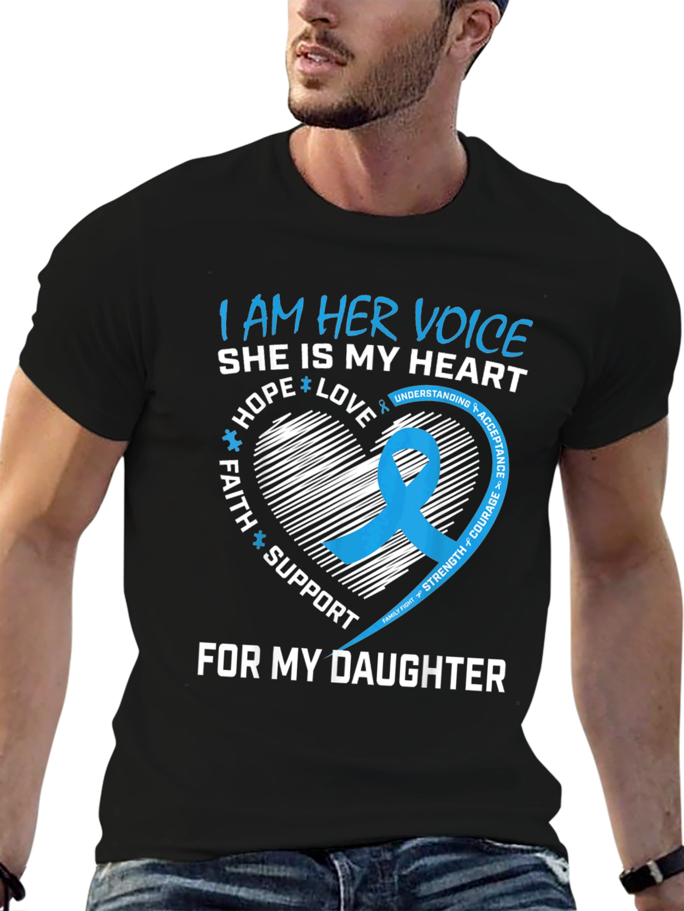 I Am Her Voice Daughter Awareness T-Shirt