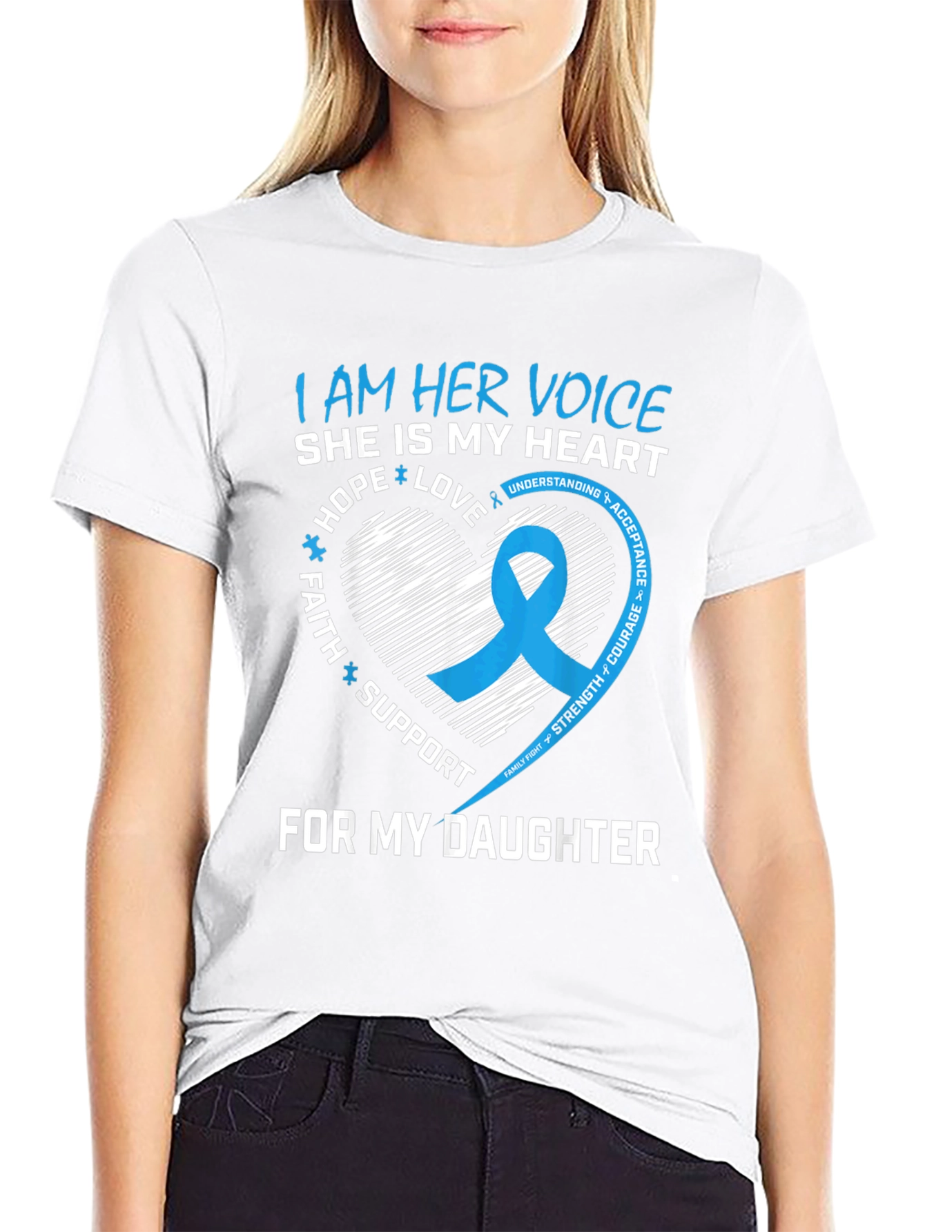 I Am Her Voice Daughter Awareness T-Shirt