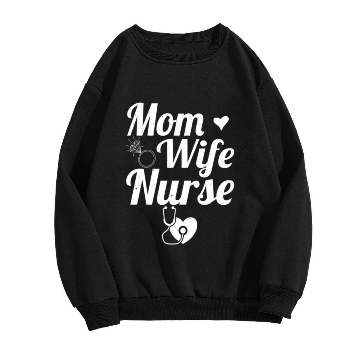 Mom Wife Nurse - Superwoman Healthcare Graphic ԲÁìÎÀÒÂ | Unisex Pullover Sweatshirt