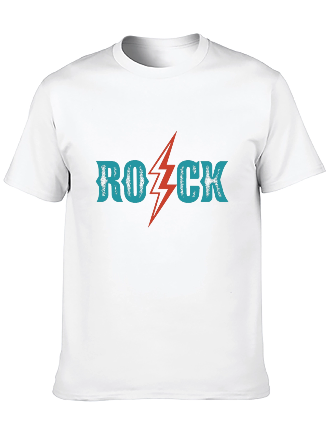 Rock Lightning Bolt Graphic Tee - Black