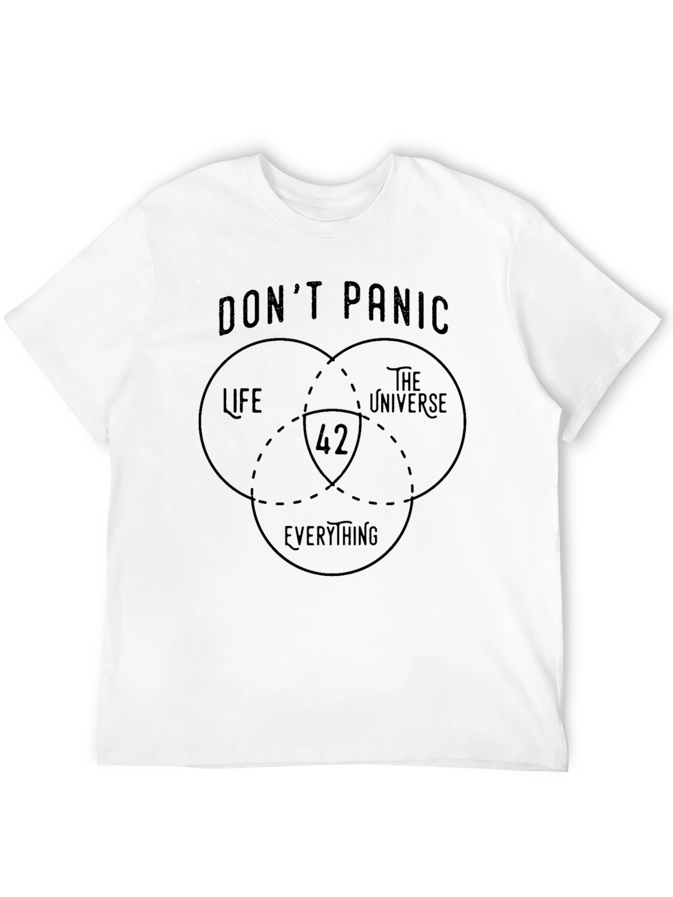 Dont Panic 42 T-Shirt - Life Universe Everything Tee