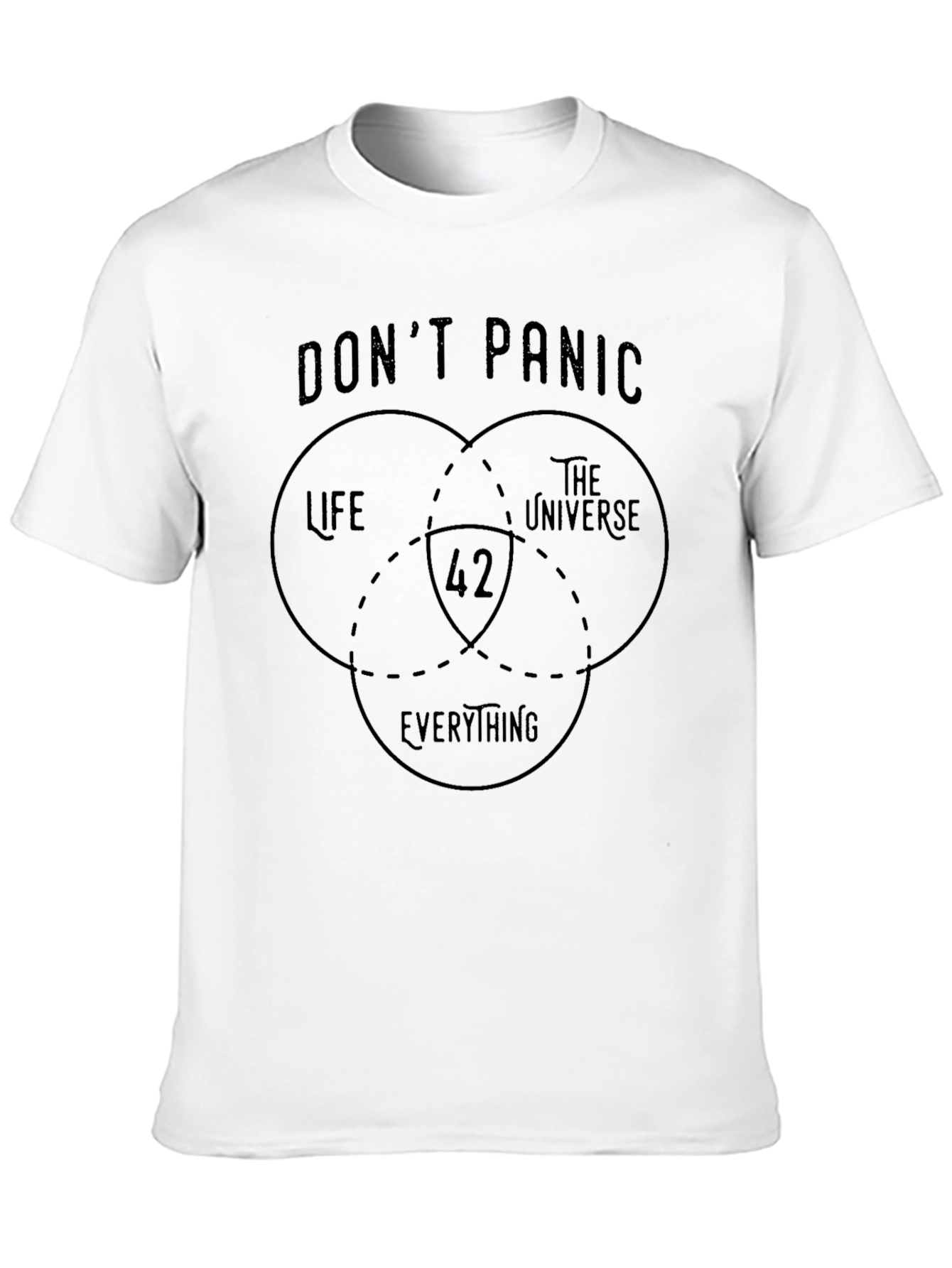 Dont Panic 42 T-Shirt - Life Universe Everything Tee