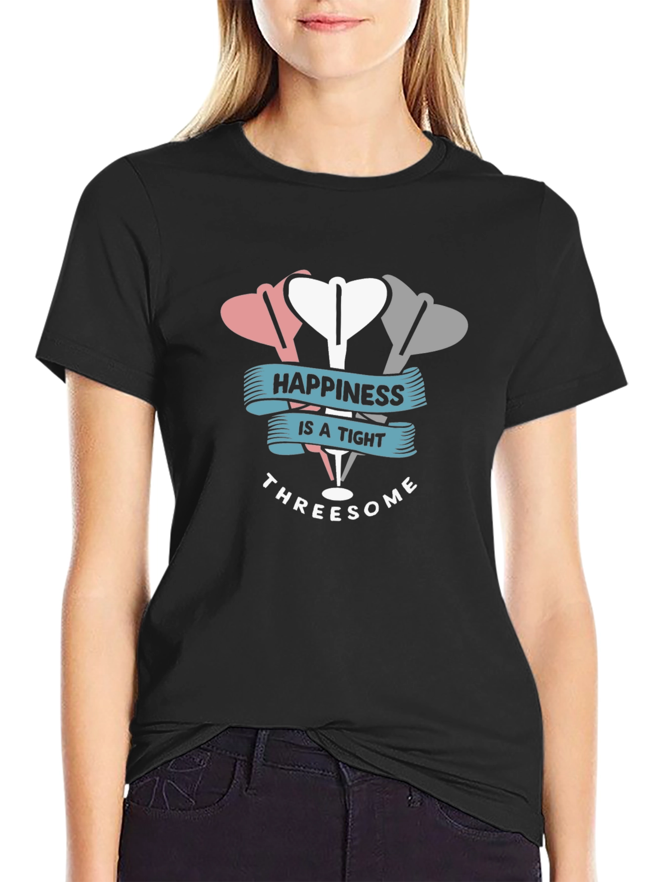 Happiness Threesome Dart T-Shirt