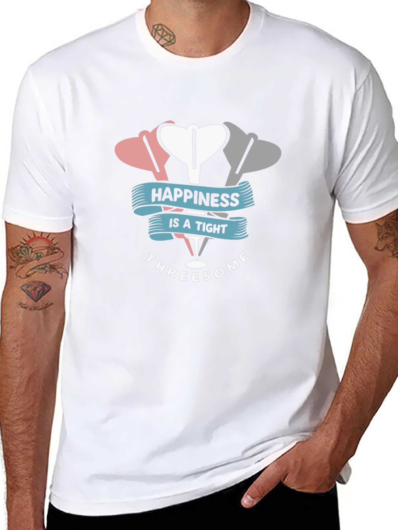 Happiness Threesome Dart T-Shirt