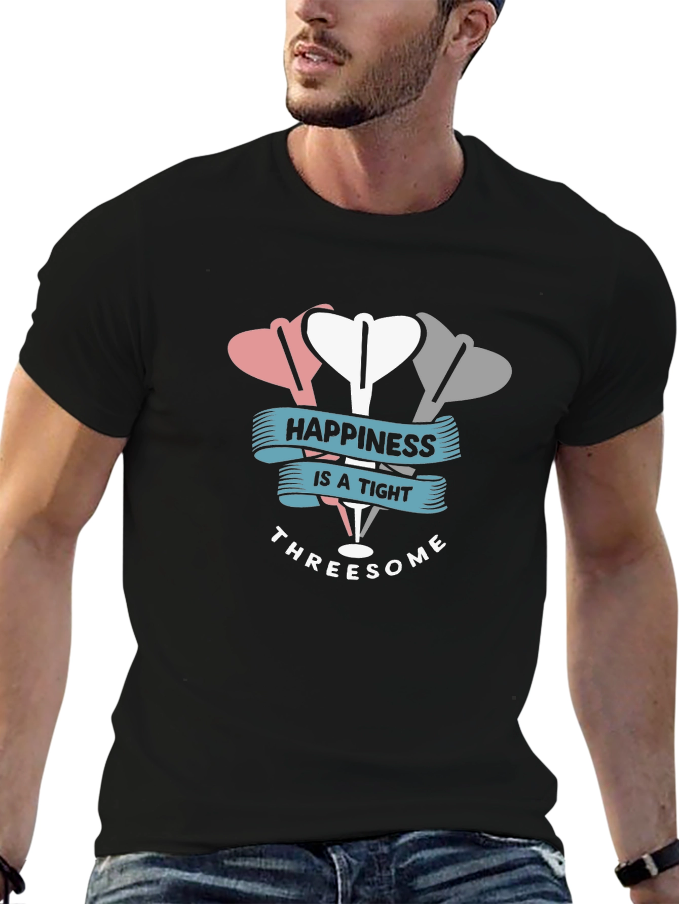 Happiness Threesome Dart T-Shirt