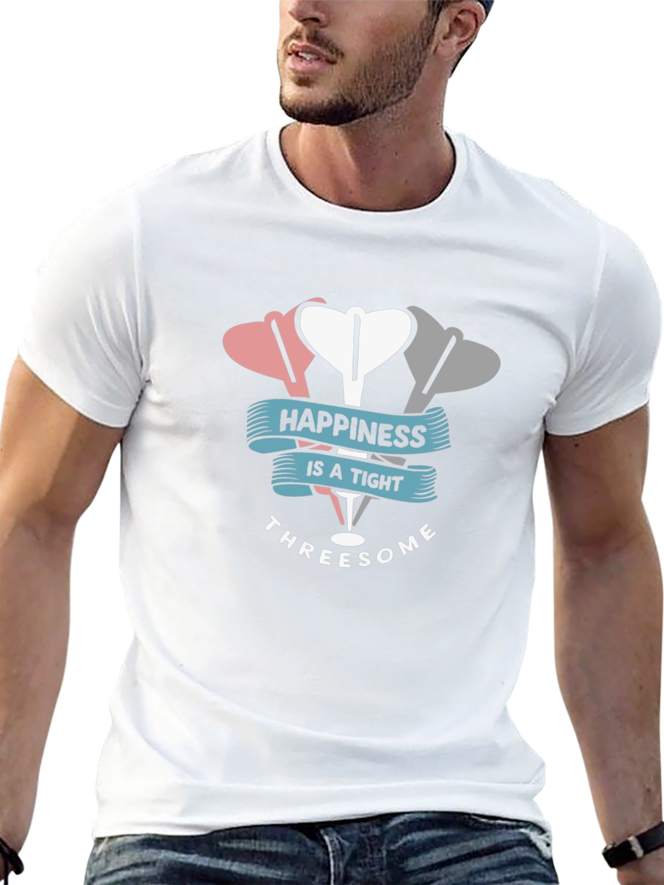 Happiness Threesome Dart T-Shirt